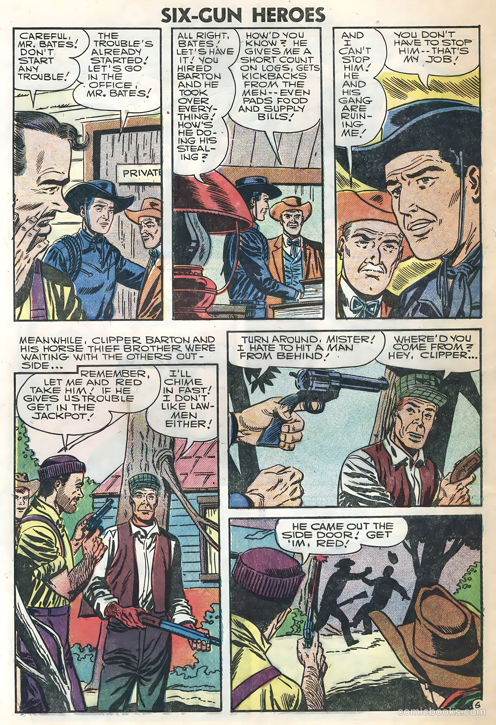 Six-Gun Heroes #40 (1957) — page 32 of 36