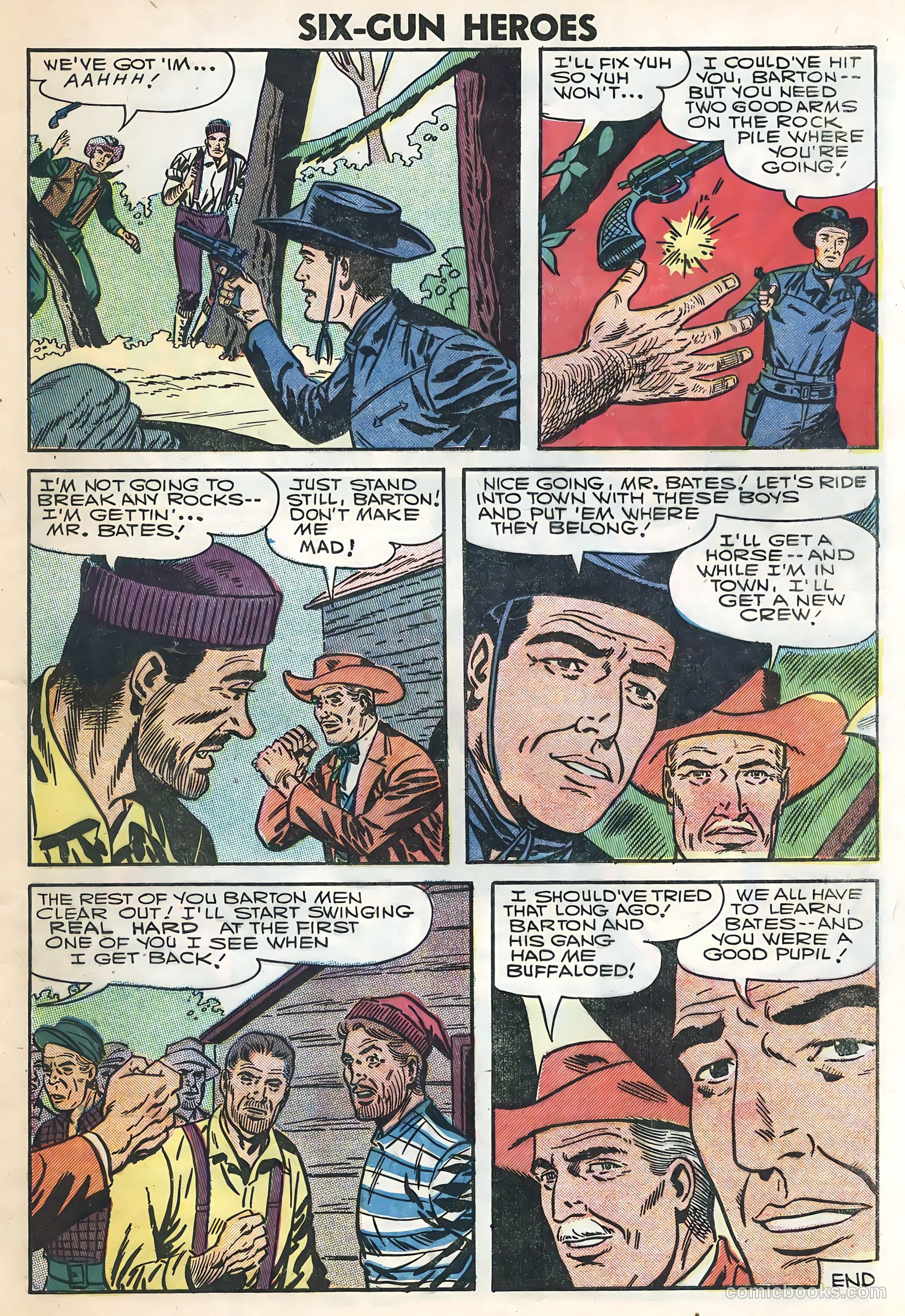 Six-Gun Heroes #40 (1957) — page 33 of 36