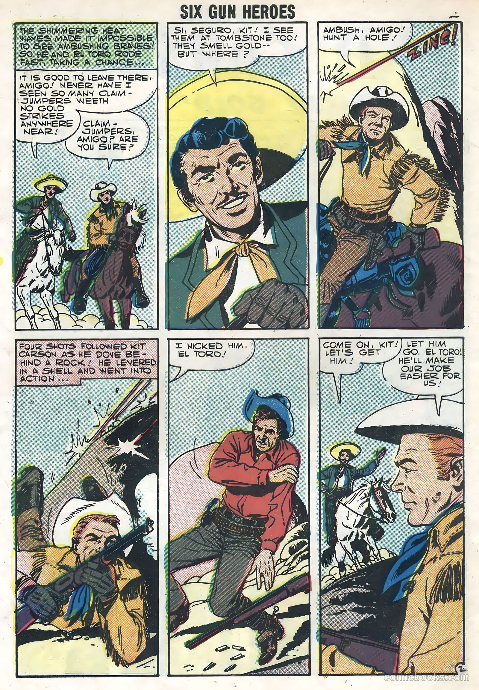Six-Gun Heroes #44 (1957) — page 4 of 36