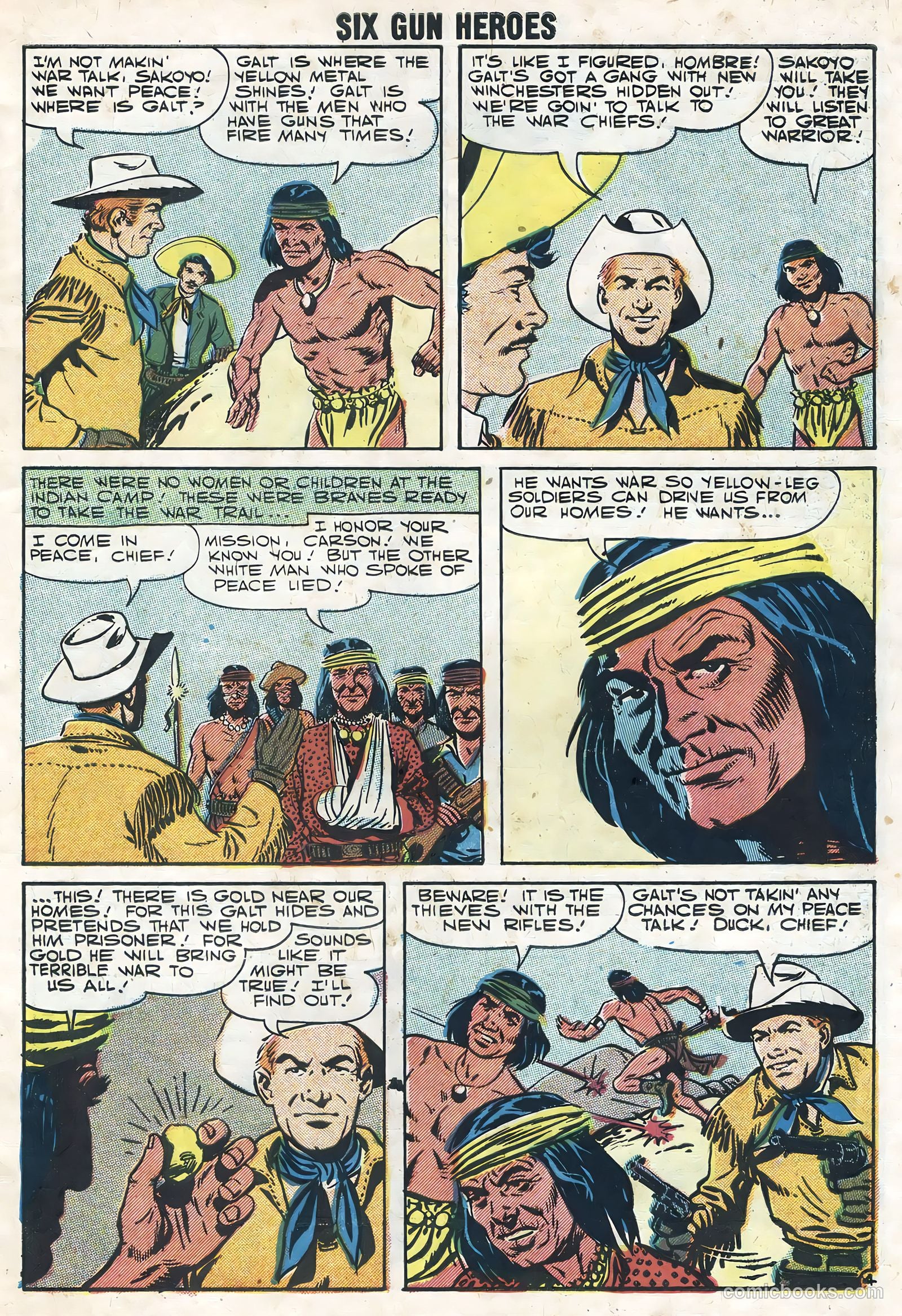 Six-Gun Heroes #44 (1957) — page 7 of 36