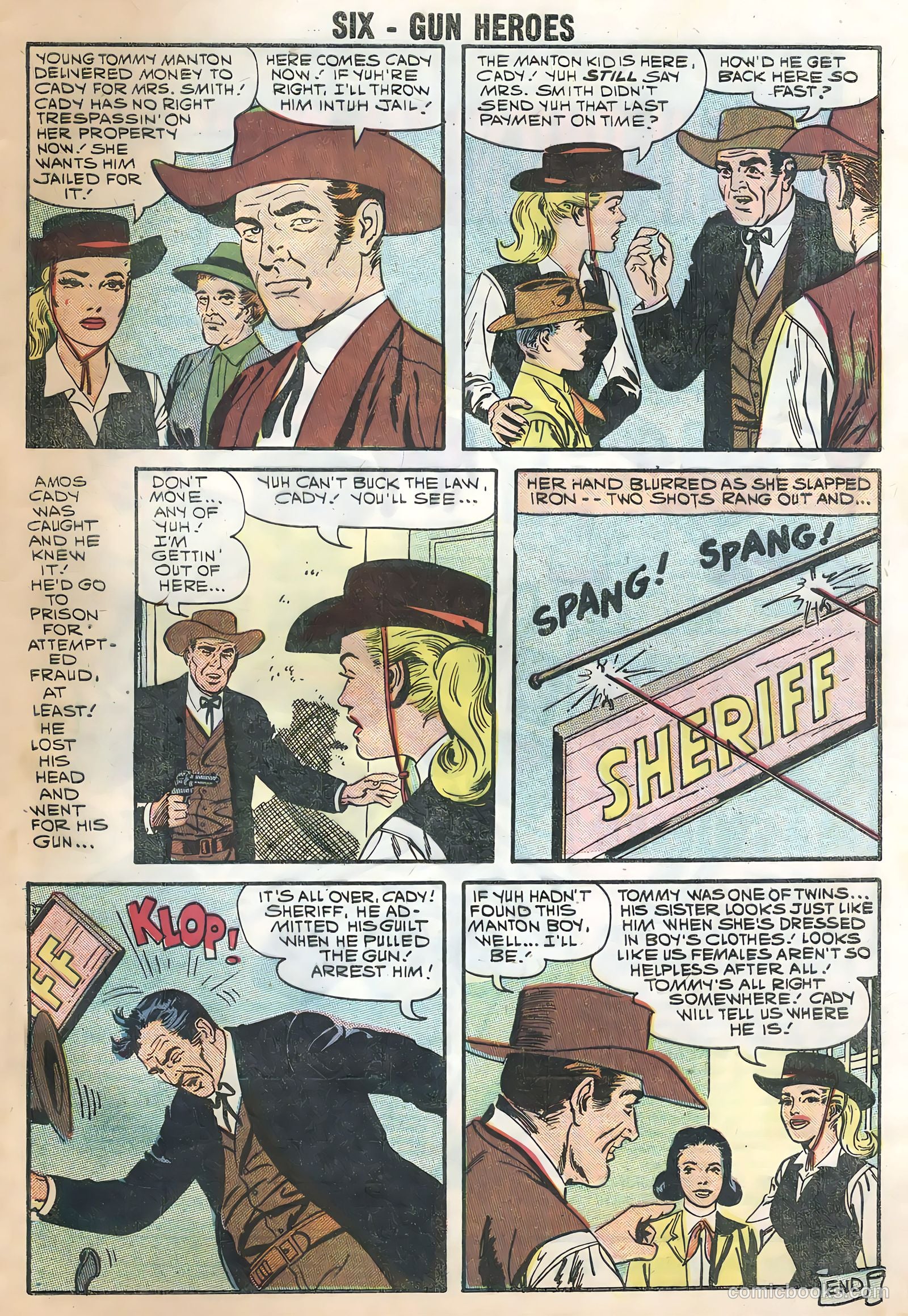 Six-Gun Heroes #48 (1958) — page 33 of 36