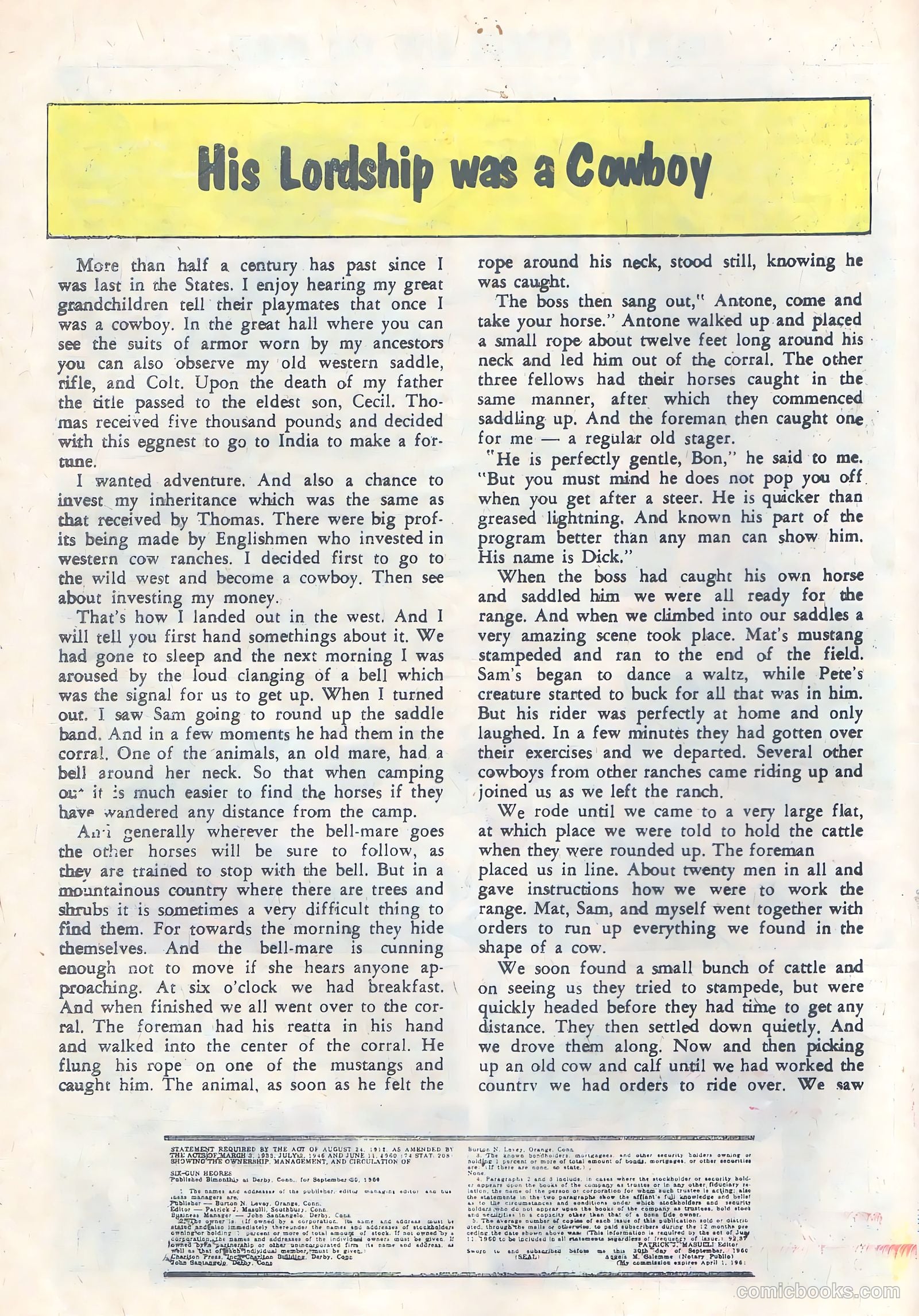 Six-Gun Heroes #62 (1961) — page 28 of 36