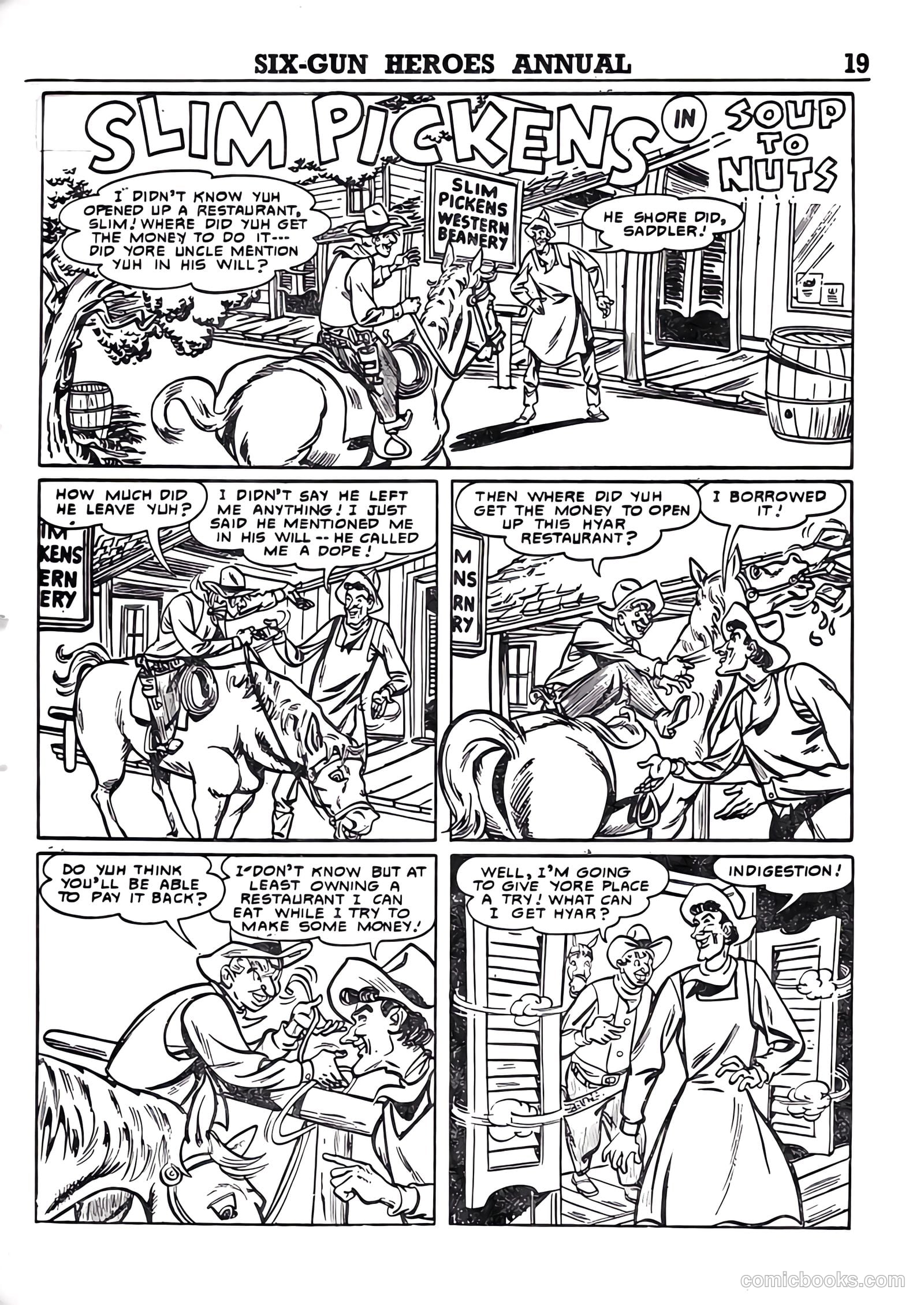 Six-Gun Heroes Western Comic Annual #4 (1959) — page 20 of 97