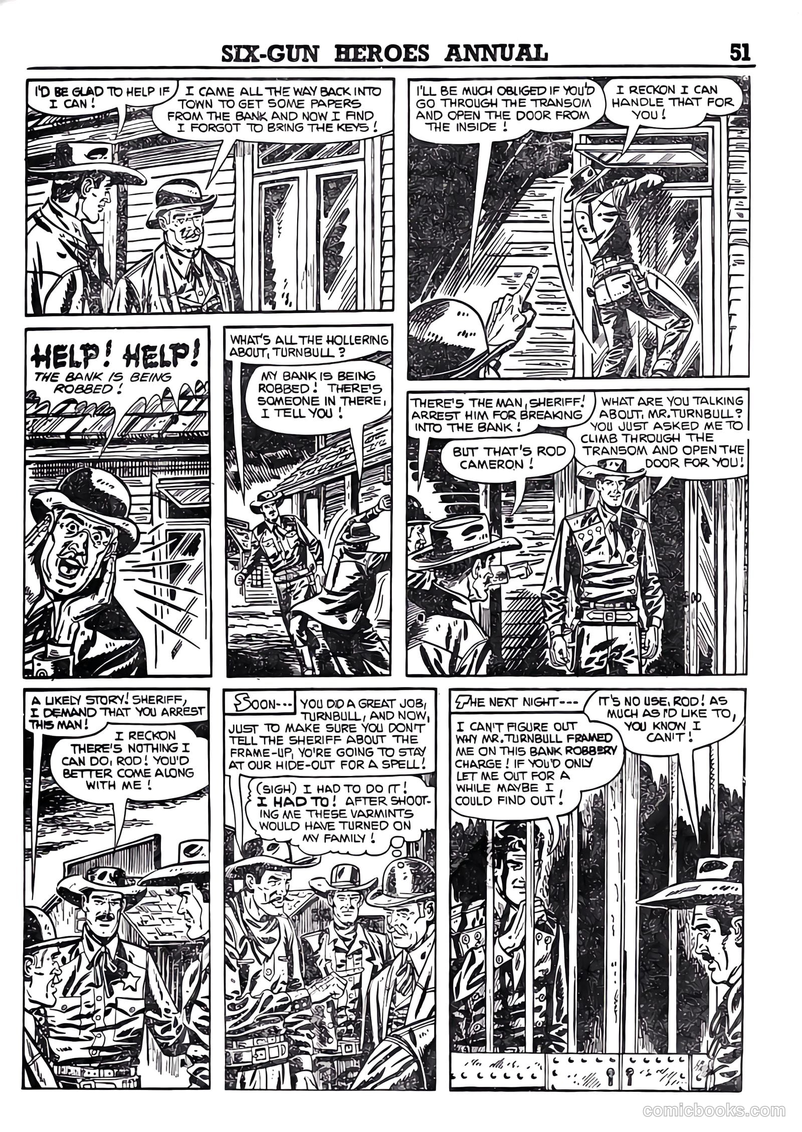 Six-Gun Heroes Western Comic Annual #4 (1959) — page 52 of 97