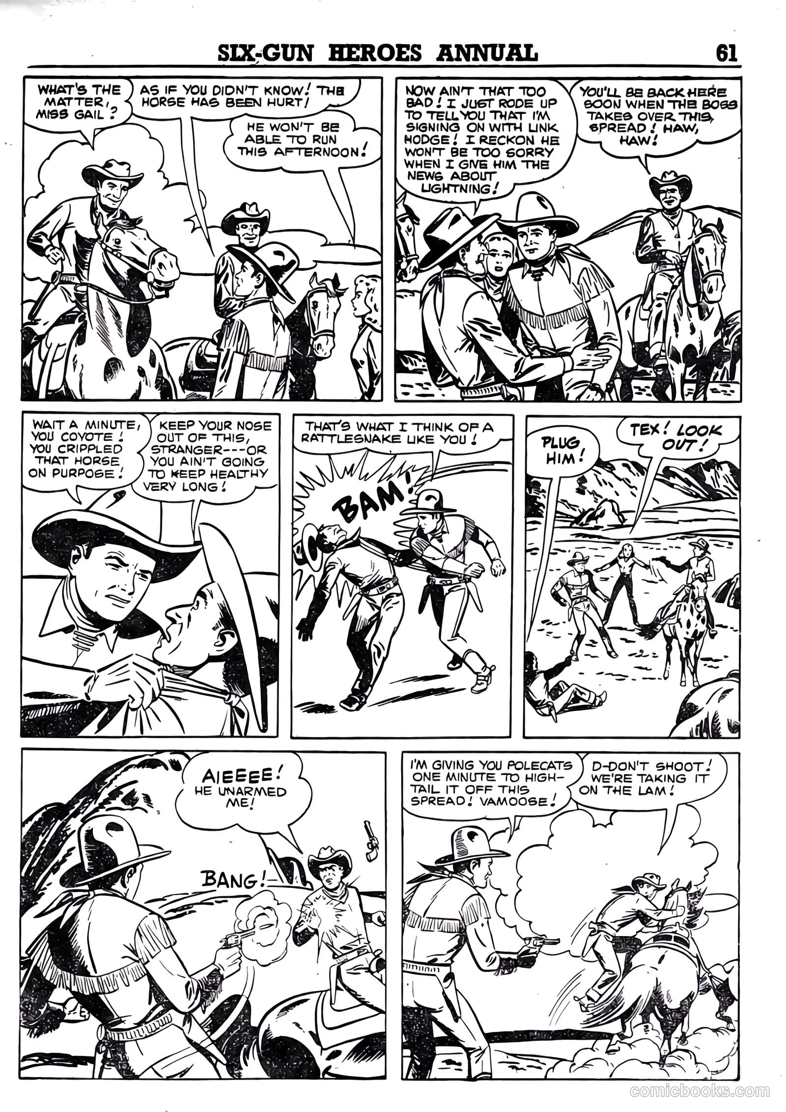 Six-Gun Heroes Western Comic Annual #4 (1959) — page 62 of 97