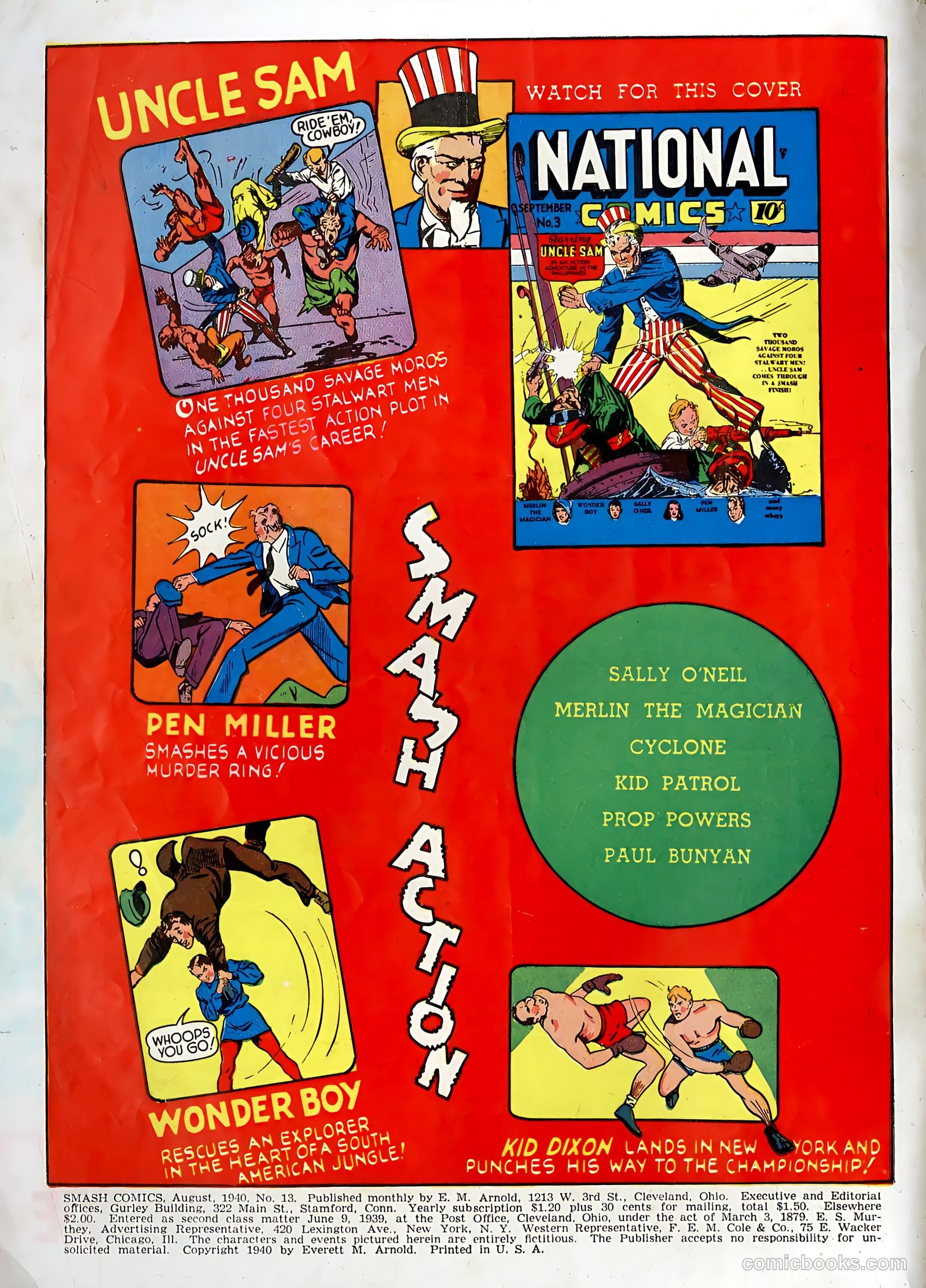 Smash Comics #13 (1940) — page 2 of 68