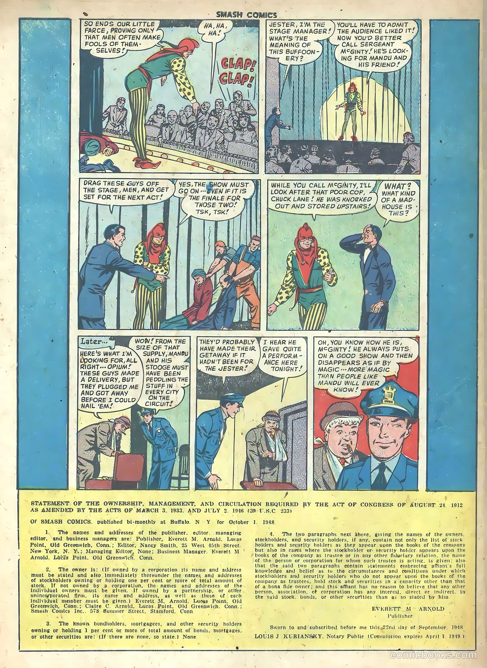 Smash Comics #82 (1949) — page 34 of 36