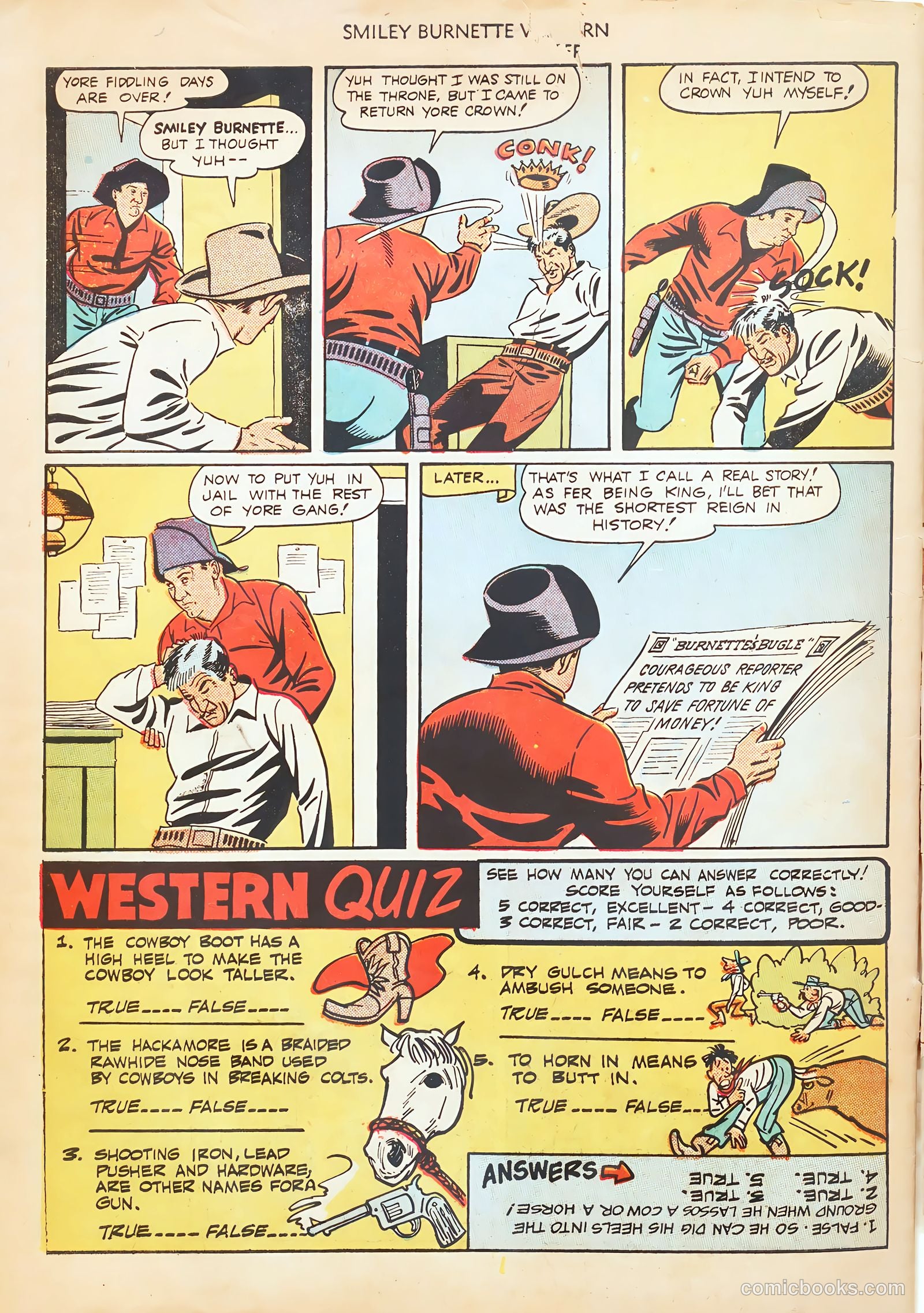 Smiley Burnette Western #2 (1950) — page 34 of 36
