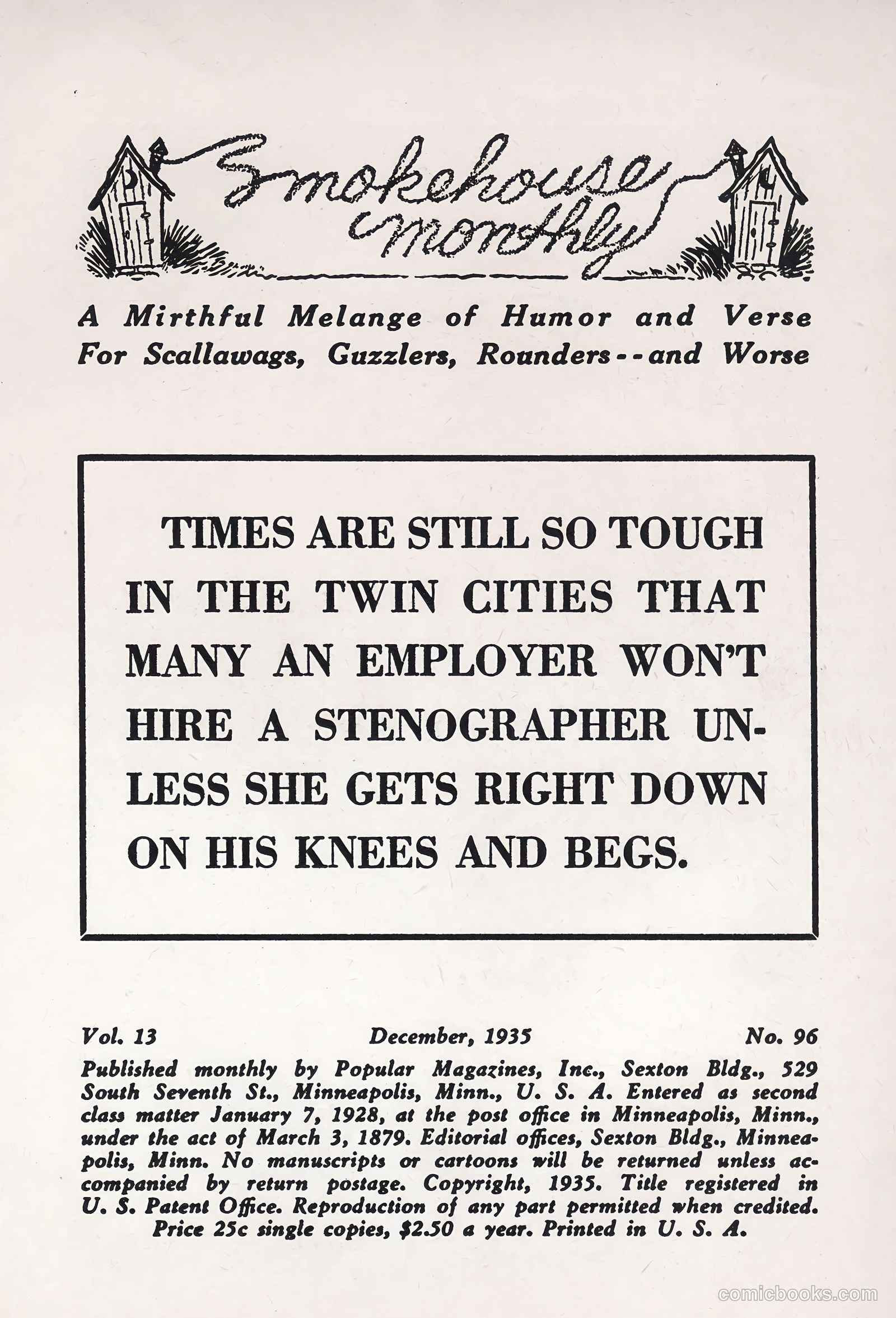 Smokehouse Monthly #96 (1935) — page 3 of 68