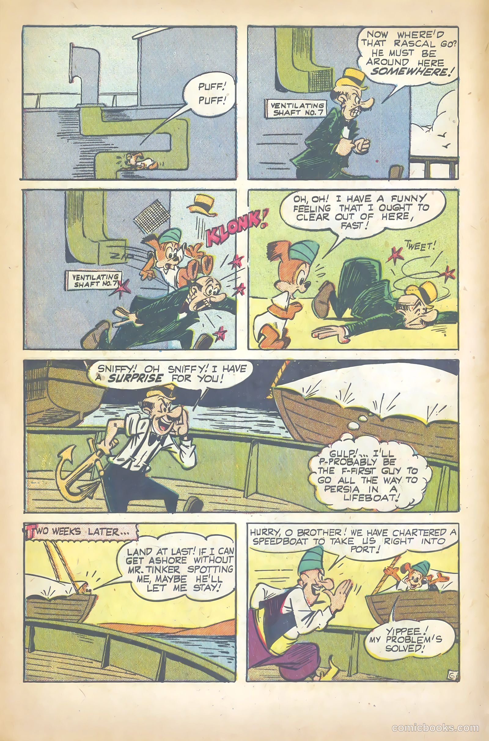 Sniffy the Pup #10 (1951) — page 8 of 36