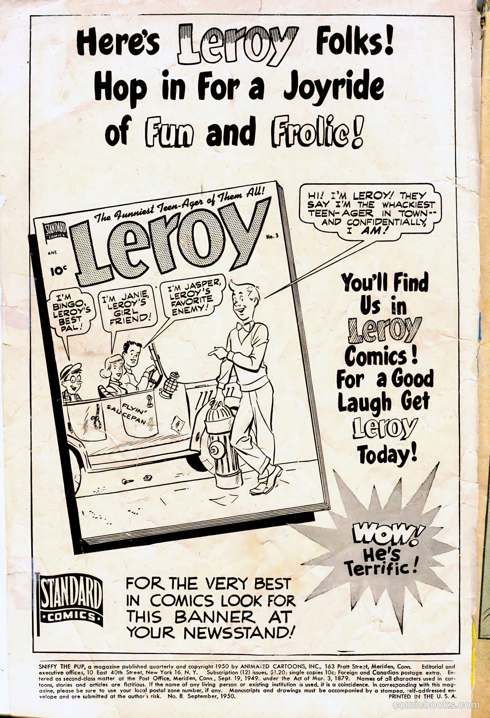 Sniffy the Pup #8 (1950) — page 2 of 36