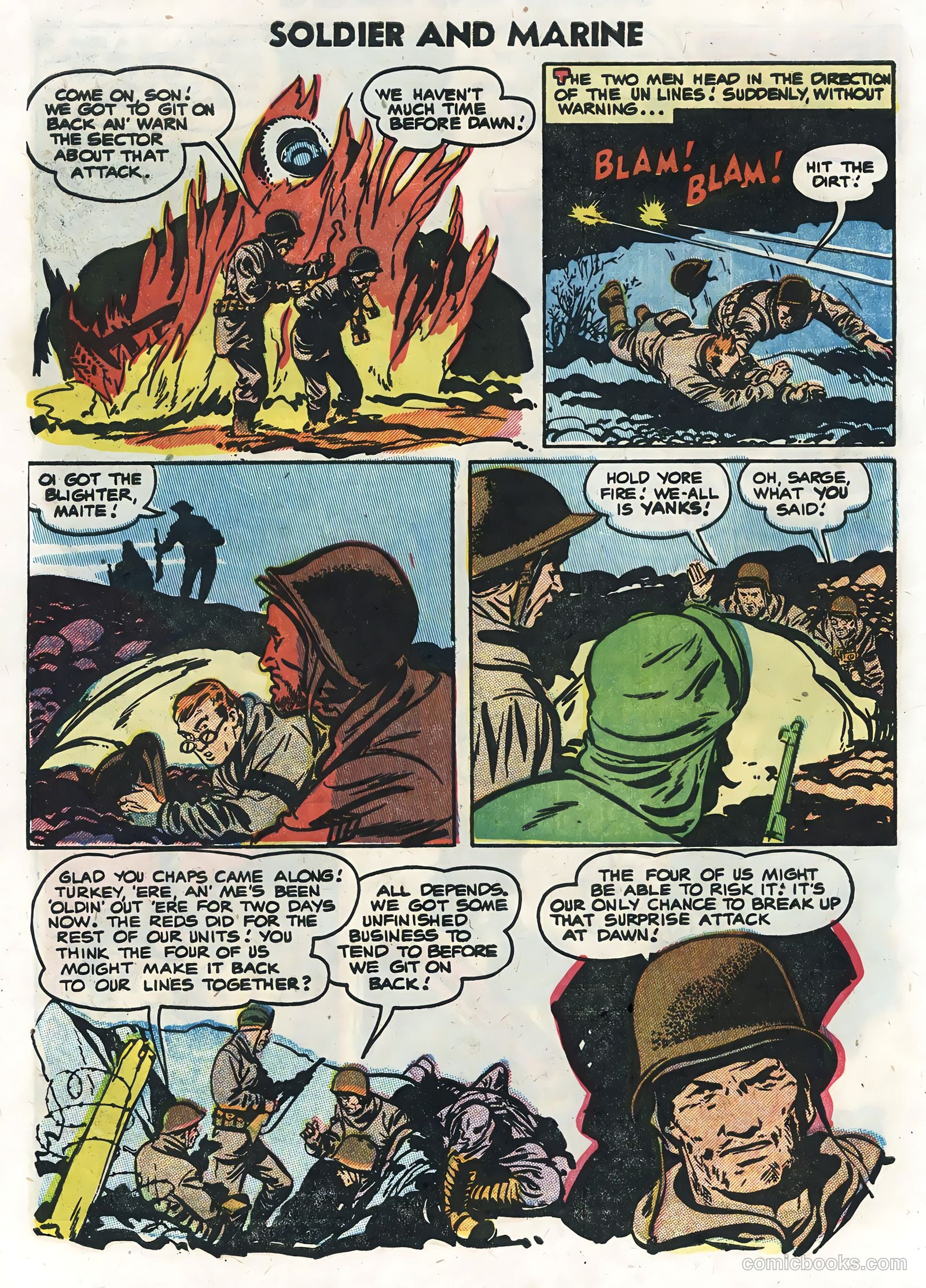Soldier and Marine Comics #13 (1955) — page 10 of 36