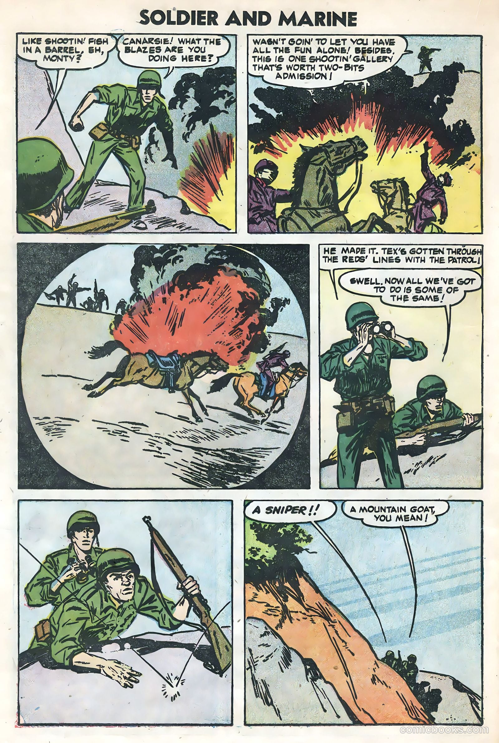 Soldier and Marine Comics #15 (1955) — page 18 of 36