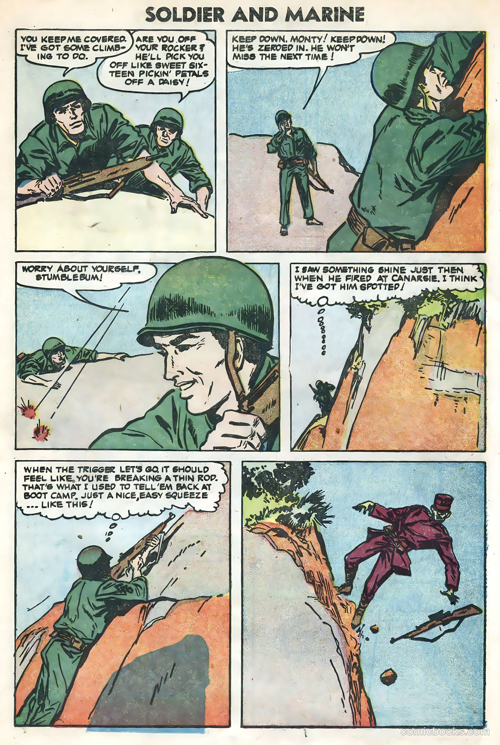 Soldier and Marine Comics #15 (1955) — page 19 of 36