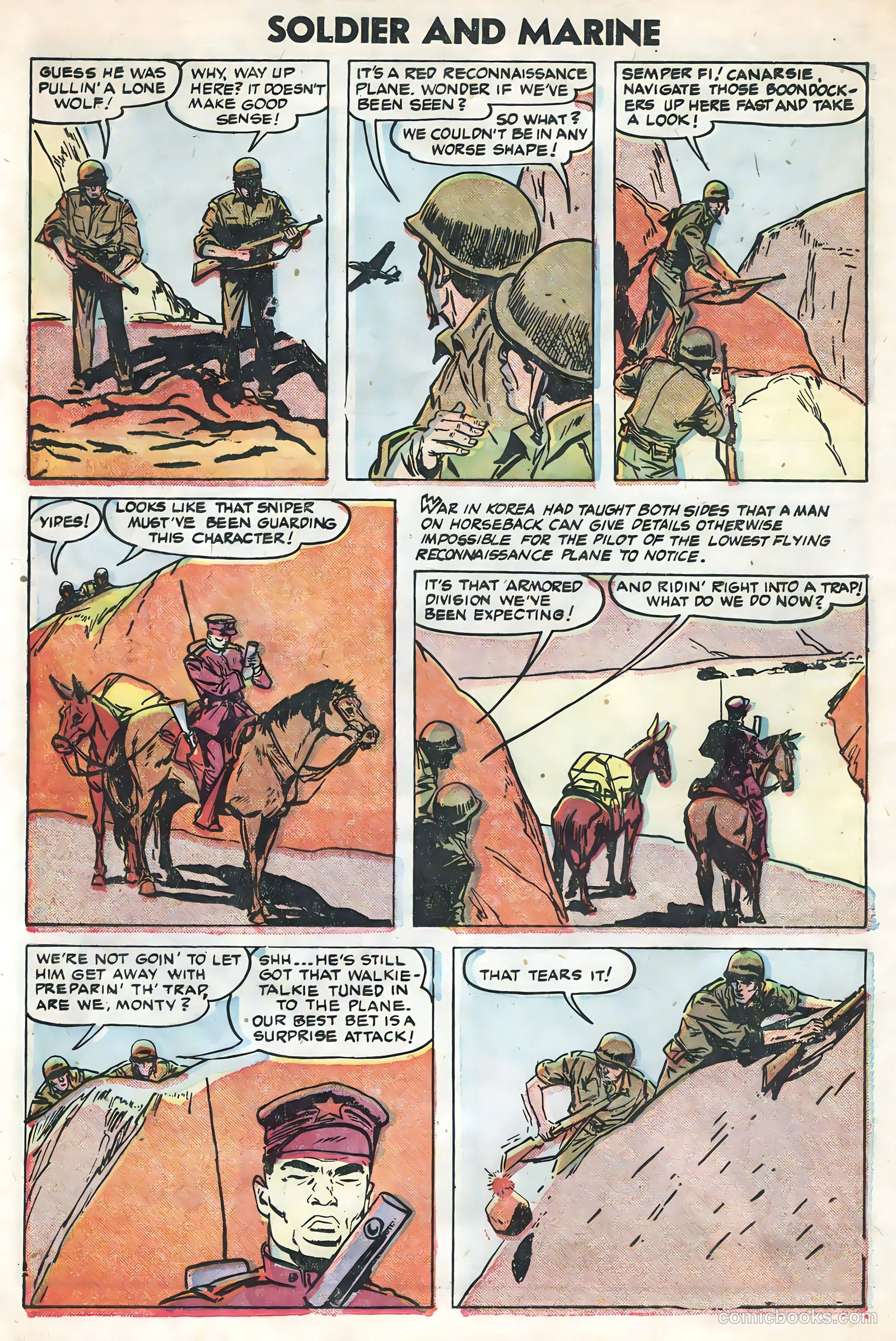 Soldier and Marine Comics #15 (1955) — page 20 of 36
