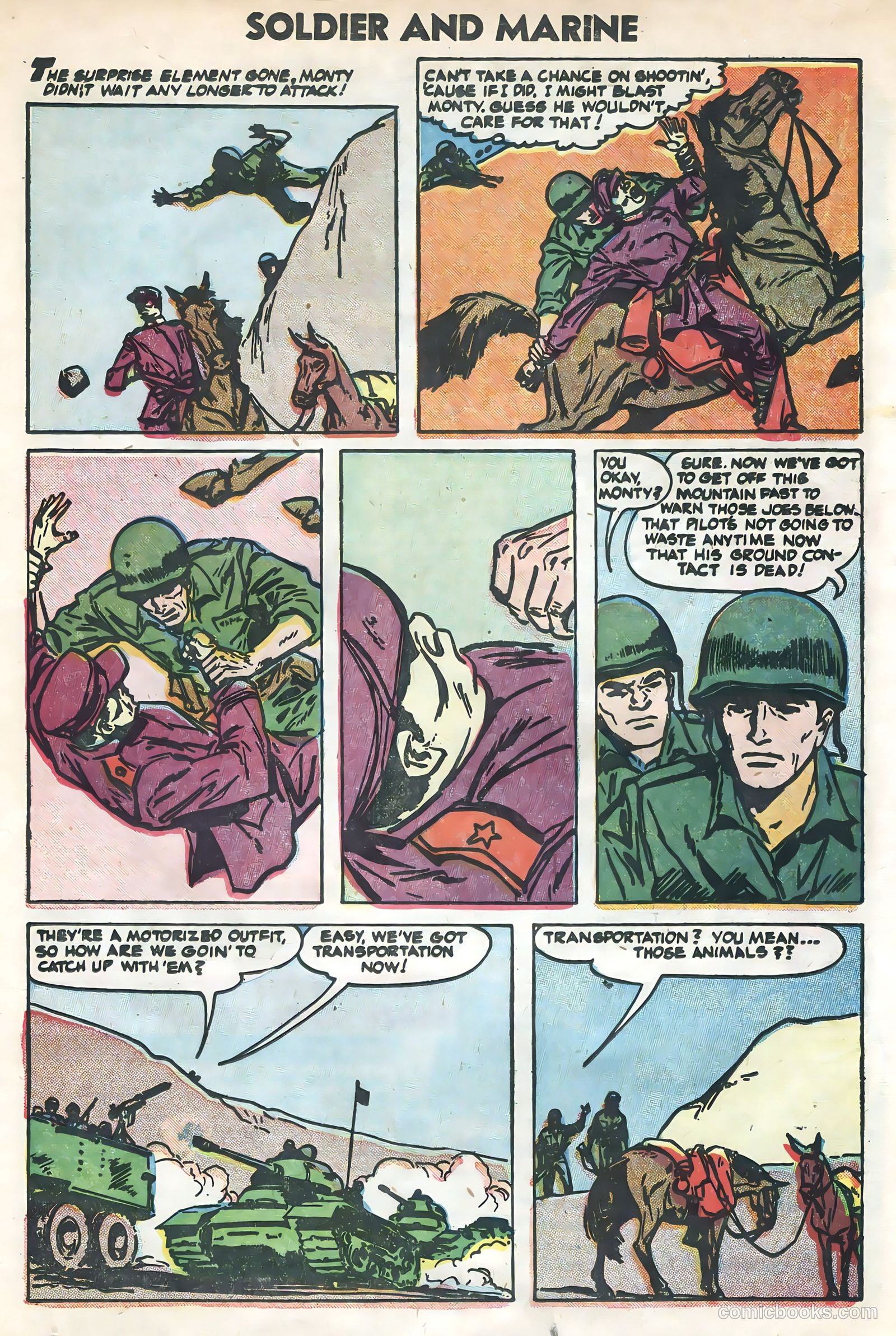 Soldier and Marine Comics #15 (1955) — page 21 of 36