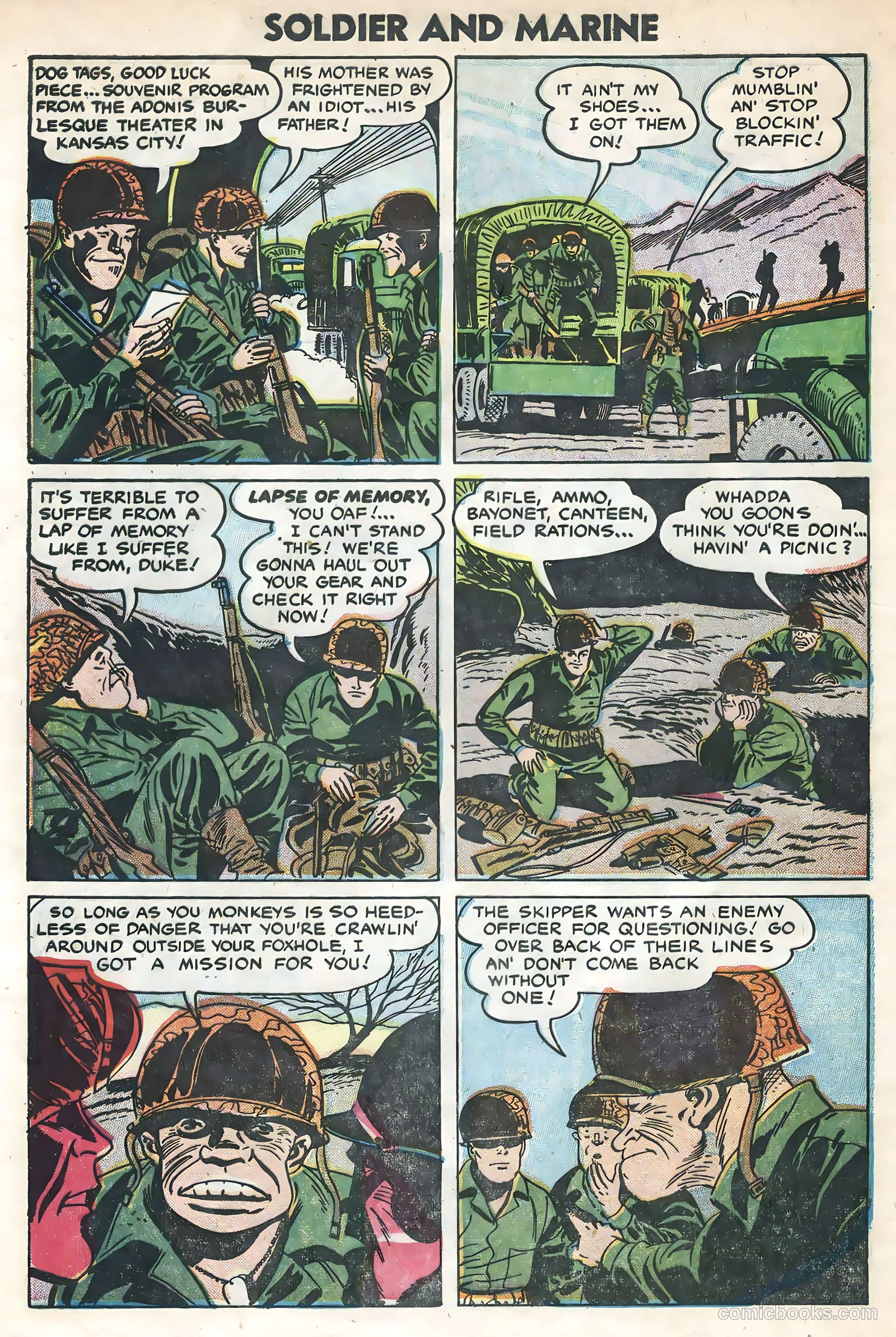 Soldier and Marine Comics #15 (1955) — page 28 of 36