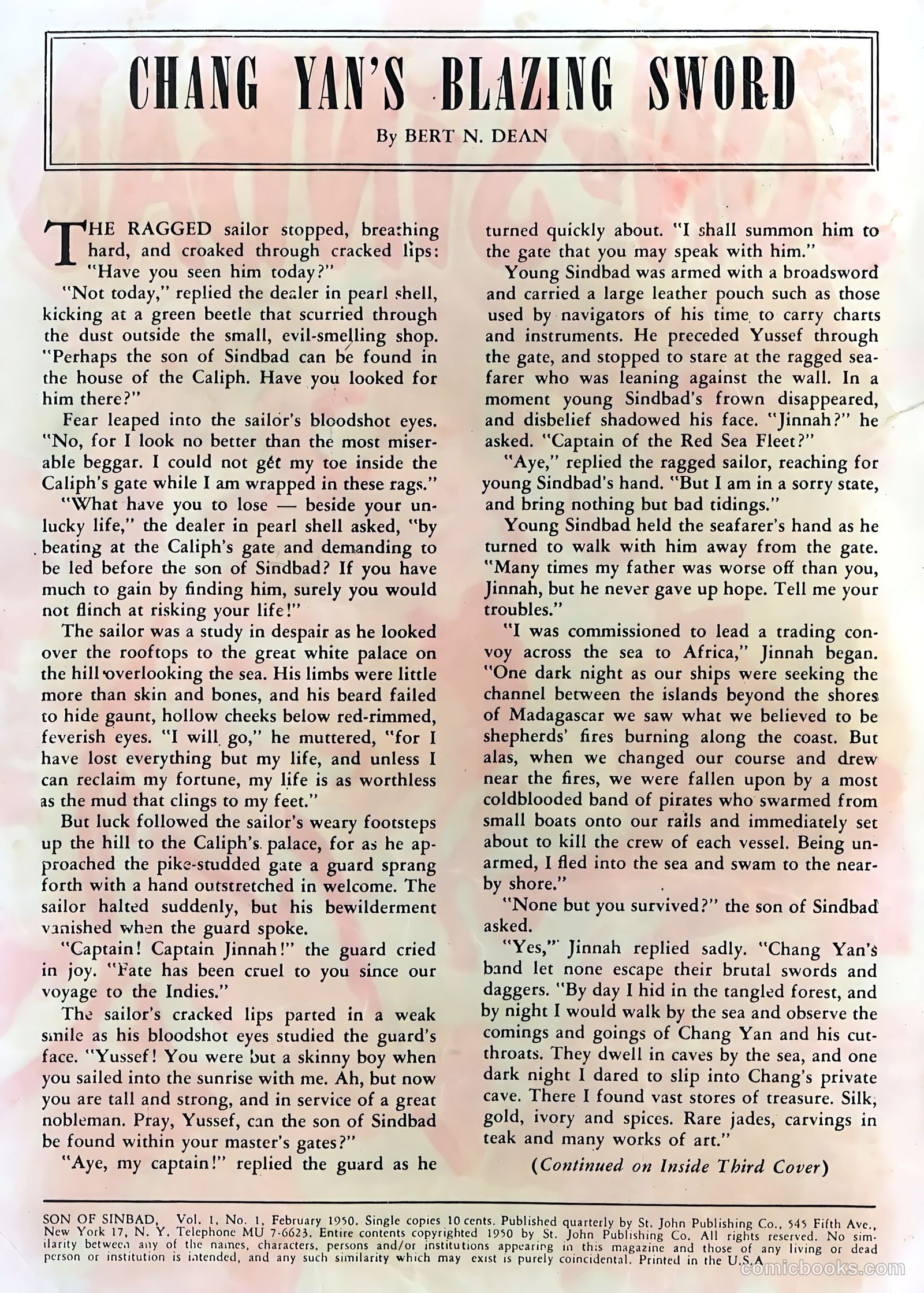 Son of Sinbad #1 (1950) — page 2 of 36