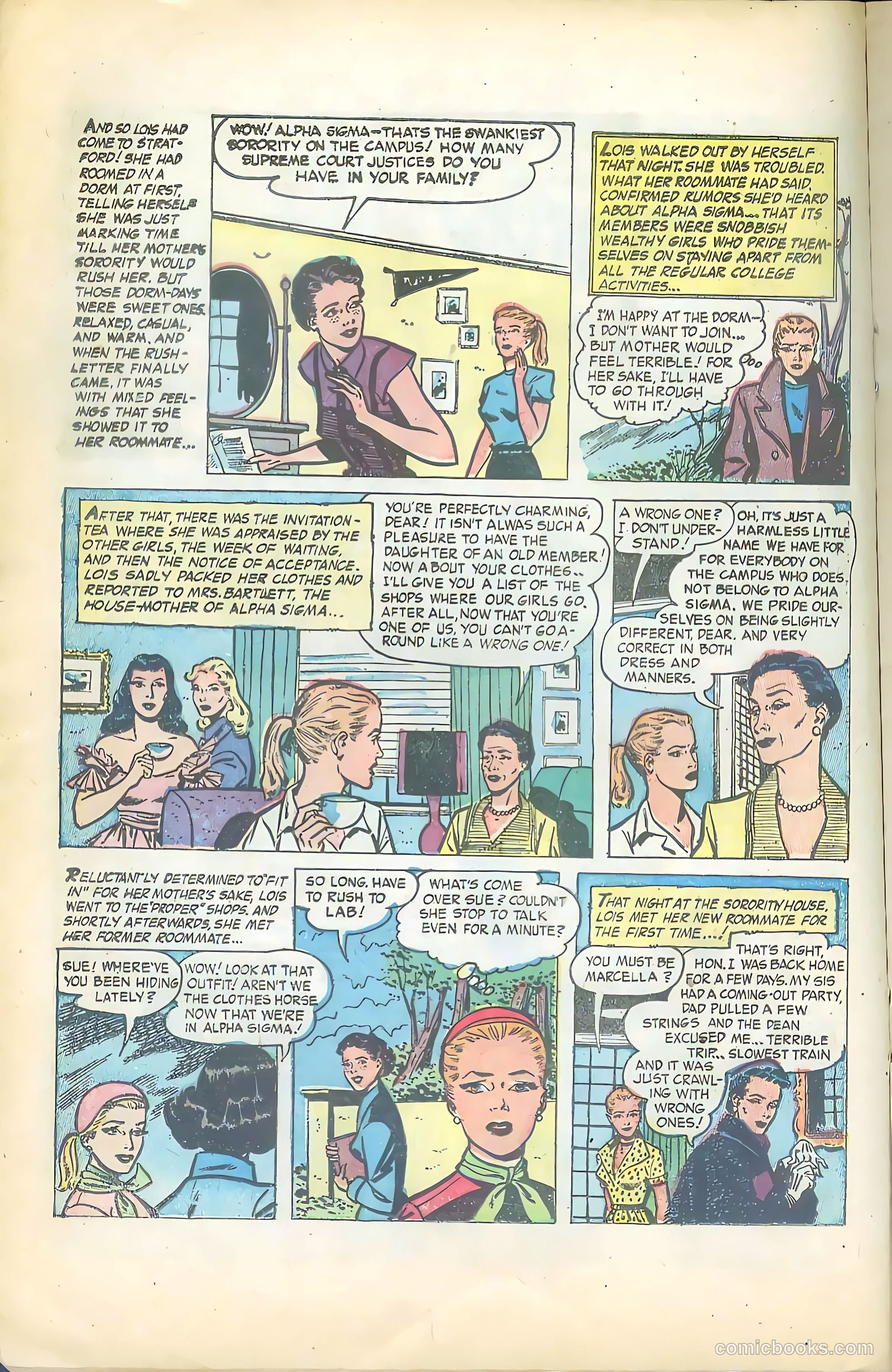Sorority Secrets #1 (1954) — page 16 of 36