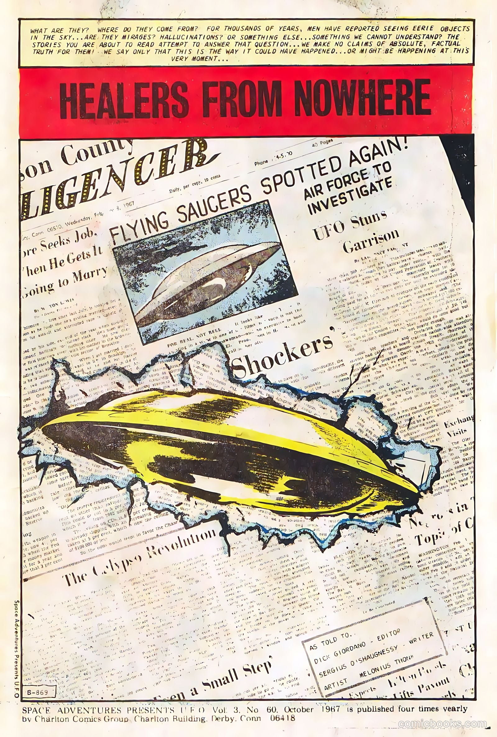 Space Adventures Presents U.F.O. #60 (1967) — page 3 of 36