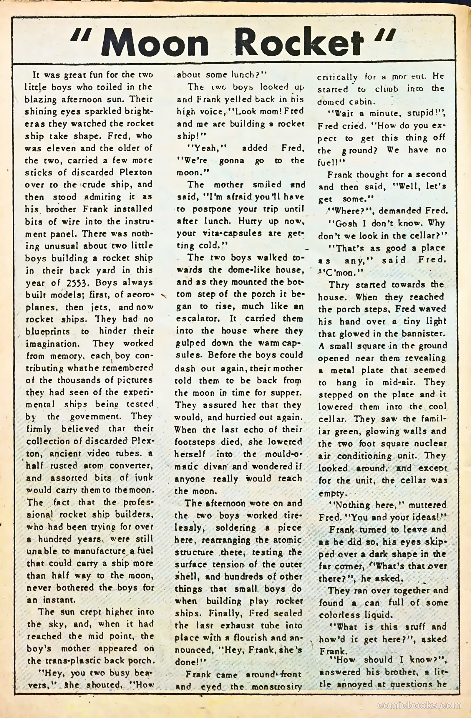 Space Comics #5 (1954) — page 16 of 36