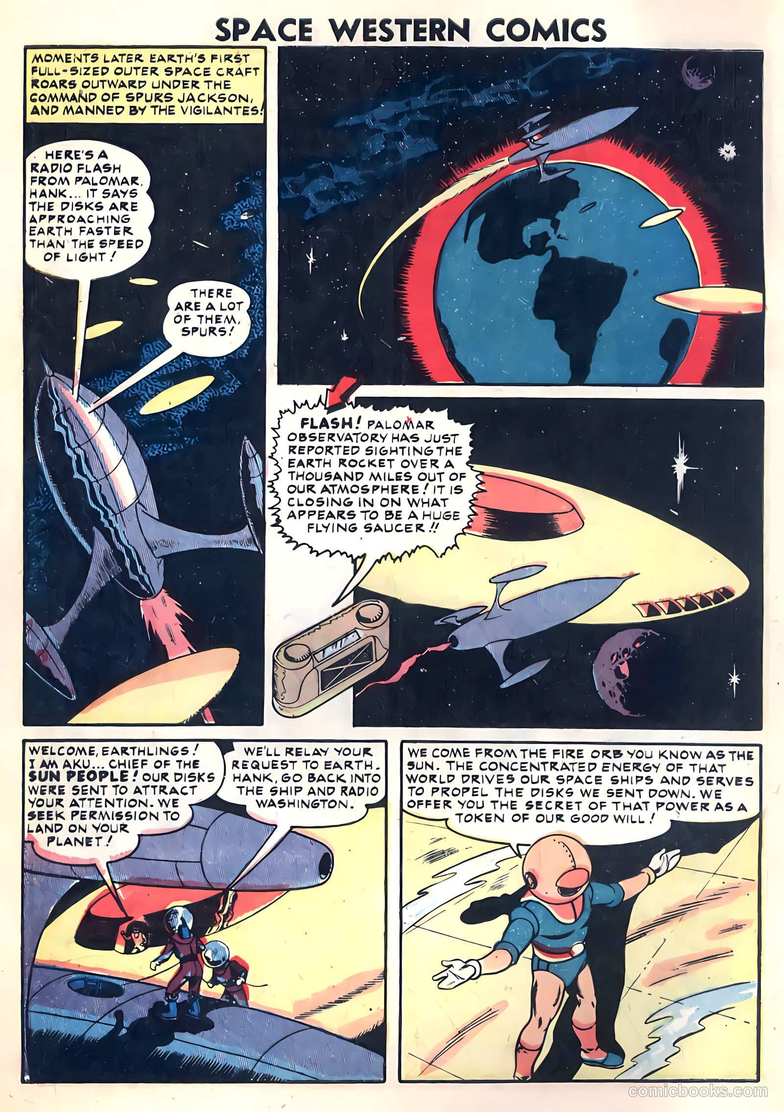 Space Western Comics #42 (1953) — page 4 of 36