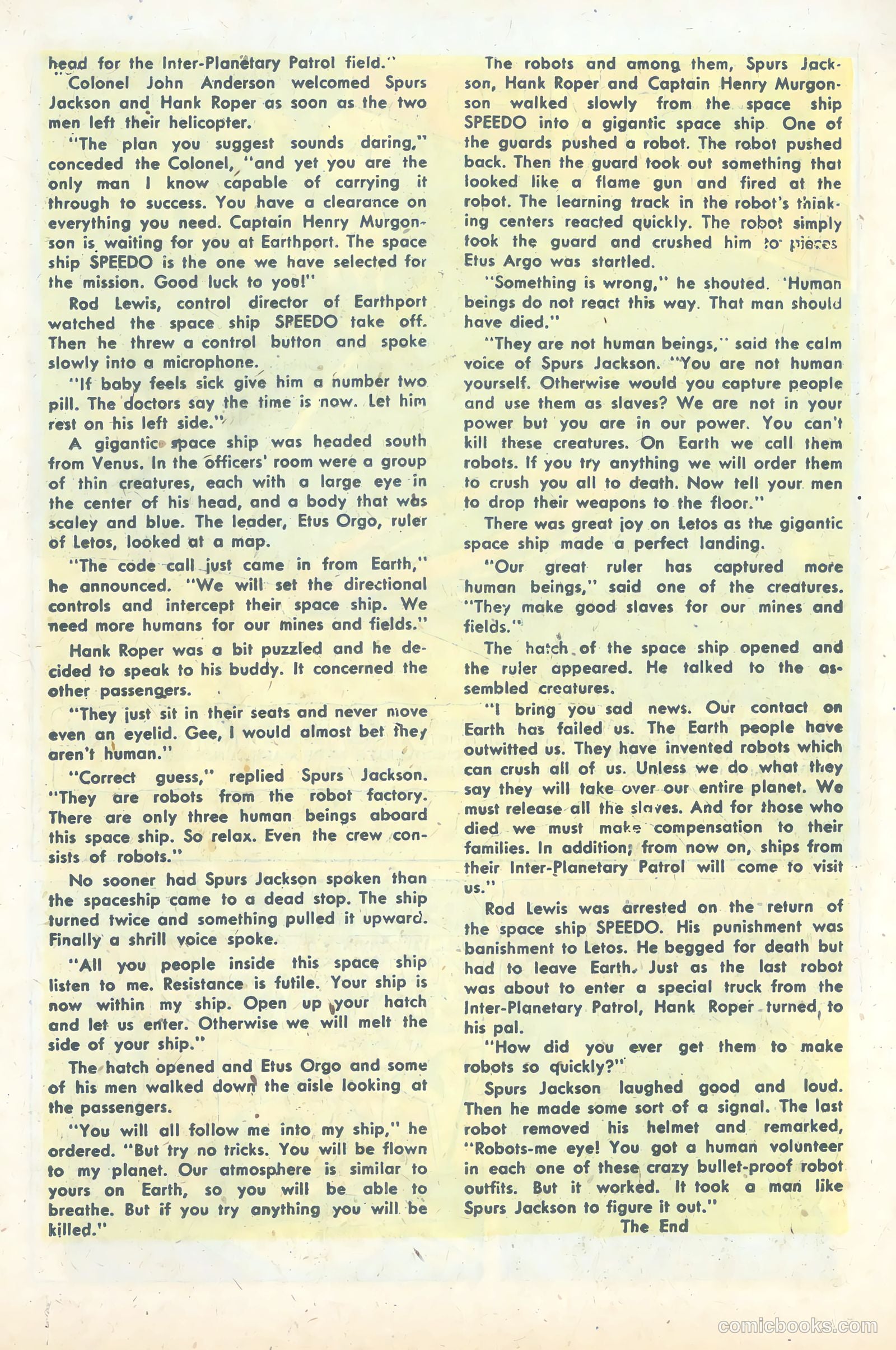 Space Western Comics #45 (1953) — page 19 of 36