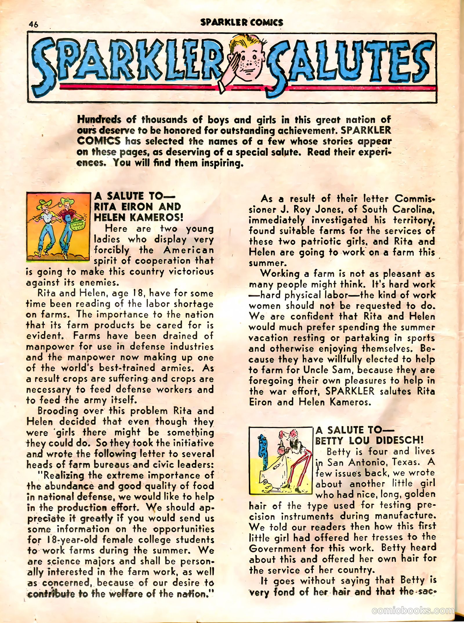 Sparkle Comics #13 (1950) — page 36 of 56