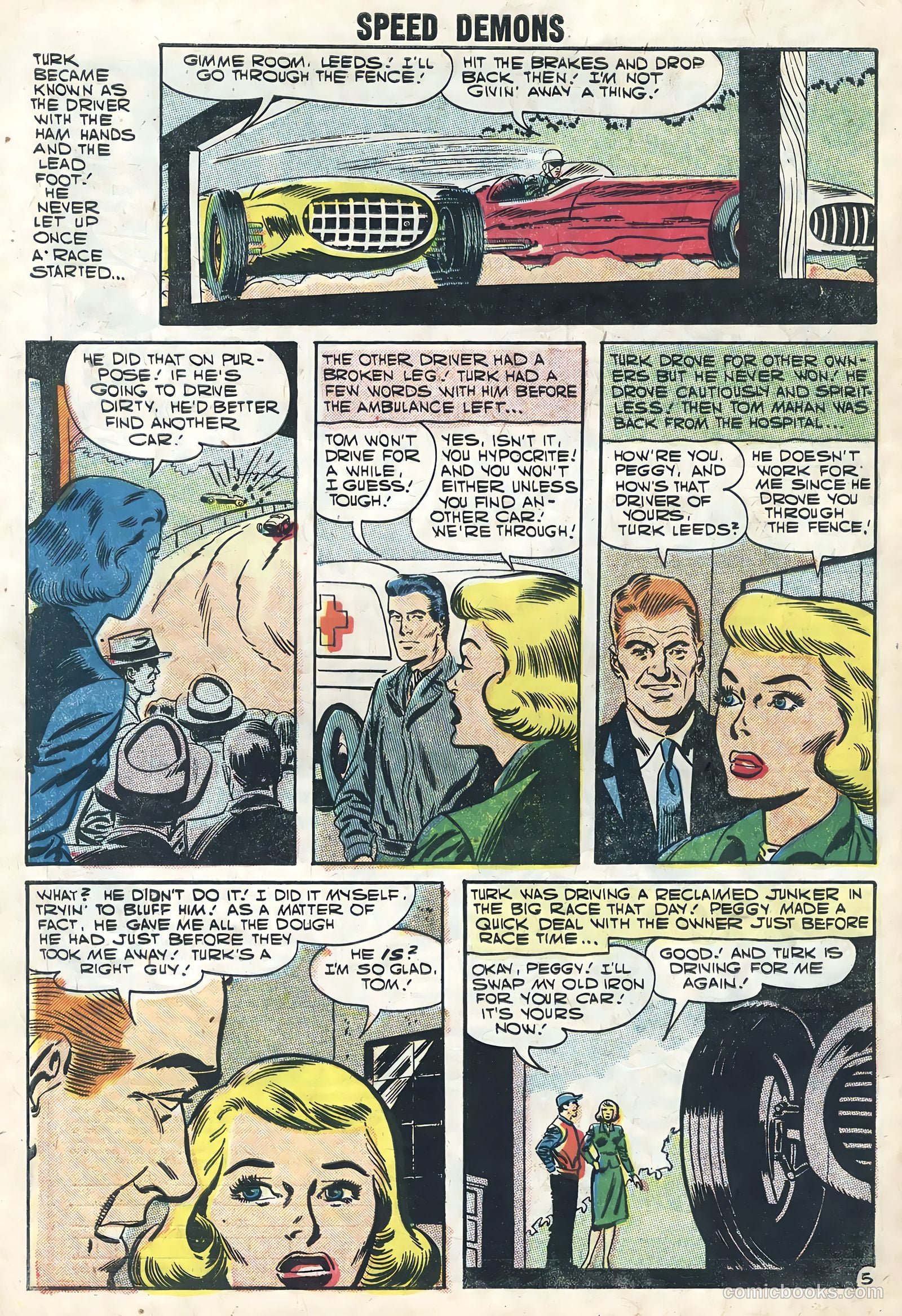 Speed Demons #8 (1957) — page 32 of 36
