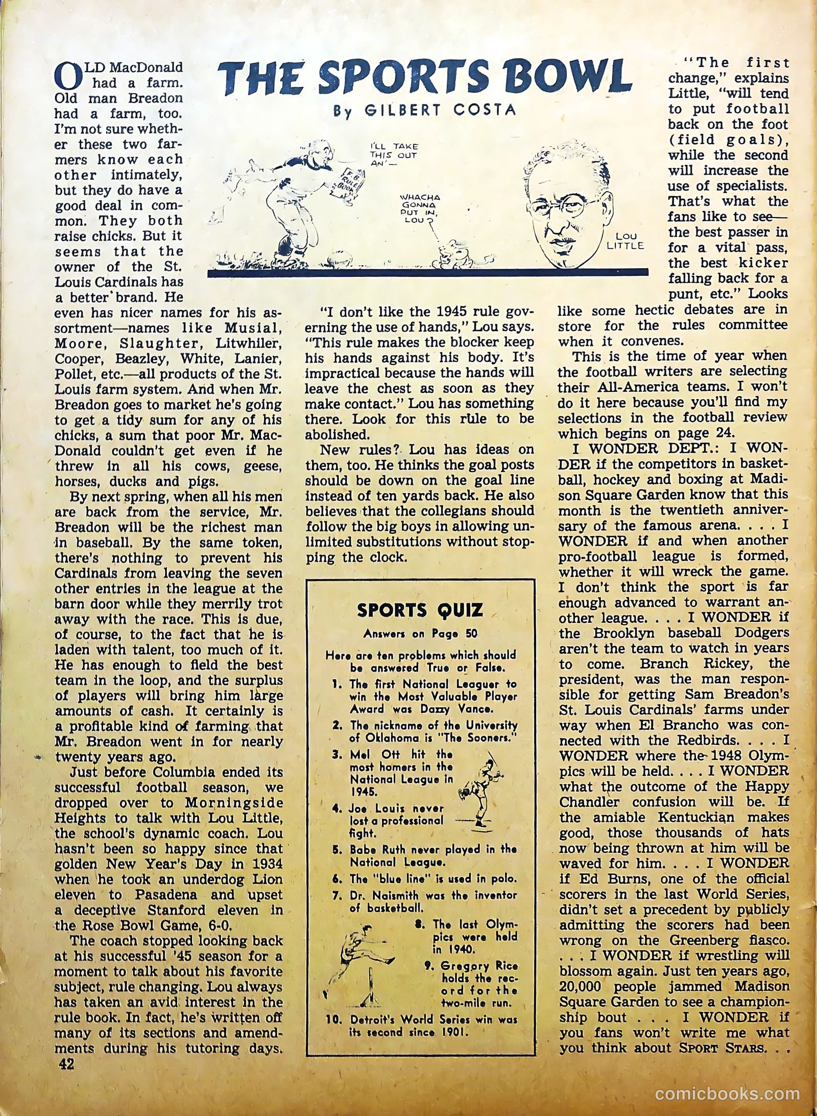 Sport Stars #1 (1946) — page 38 of 56
