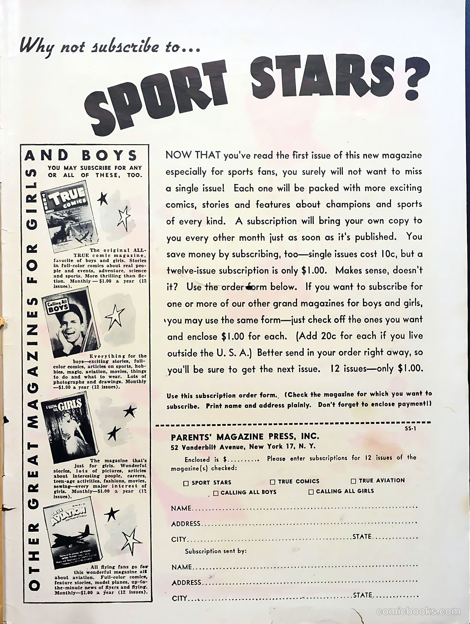 Sport Stars #1 (1946) — page 55 of 56