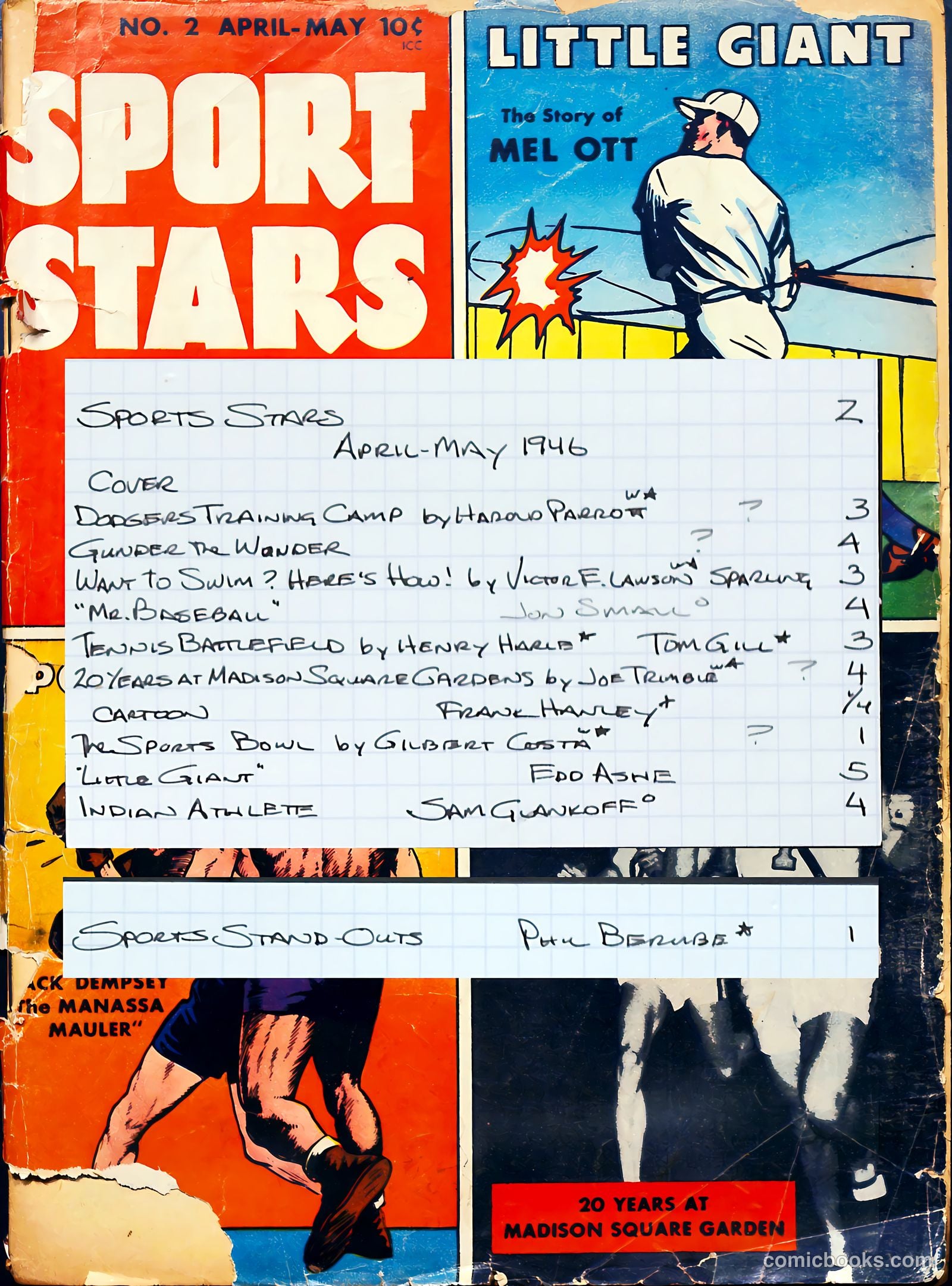 Sport Stars #2 (1946) — page 61 of 61