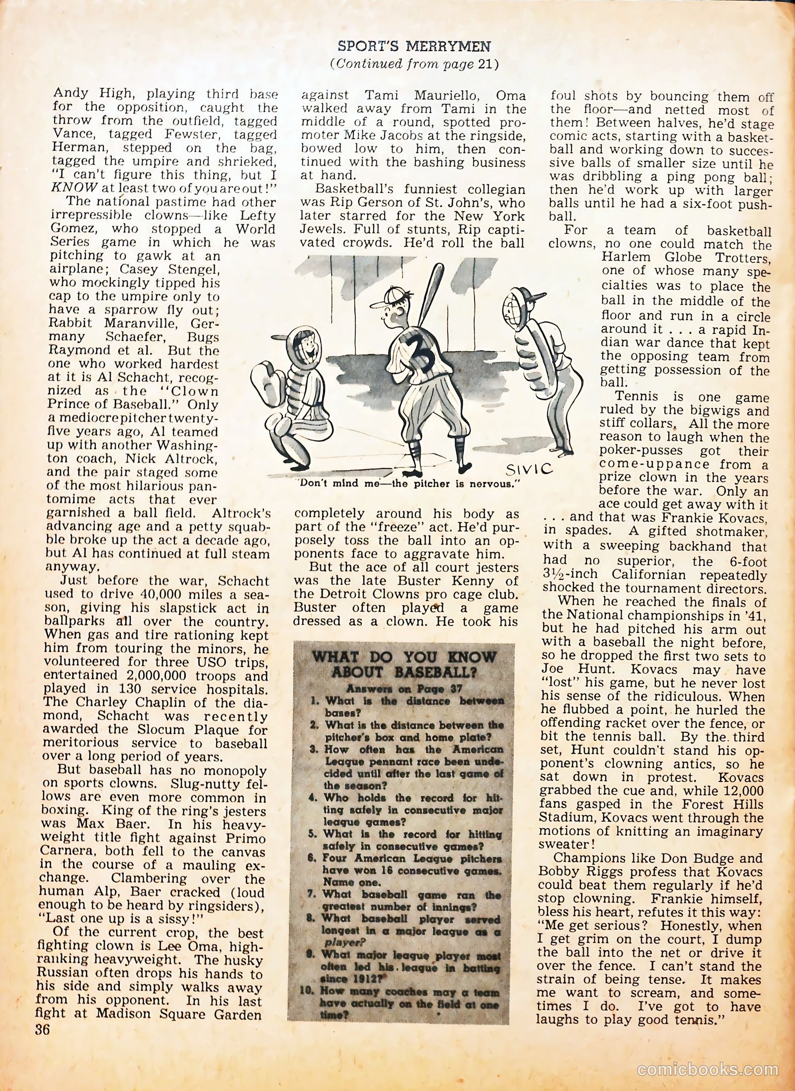 Sport Stars #4 (1946) — page 36 of 58