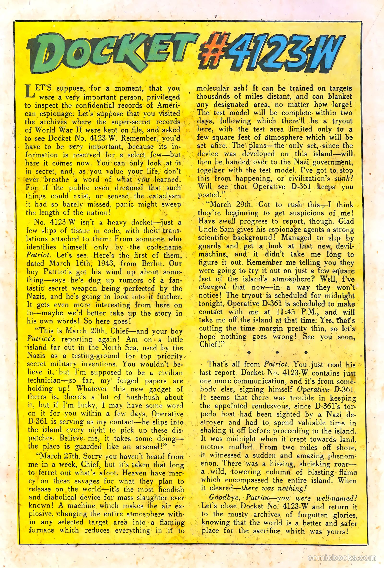 Spy and Counterspy #1 (1949) — page 18 of 52