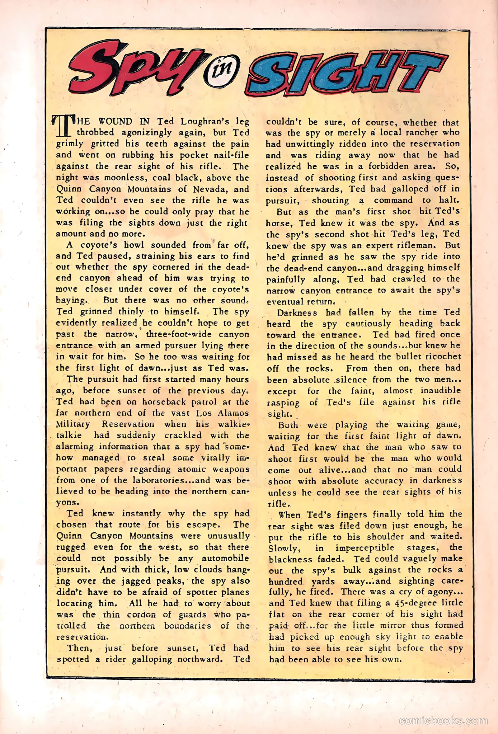 Spy-Hunters #16 (1952) — page 22 of 36