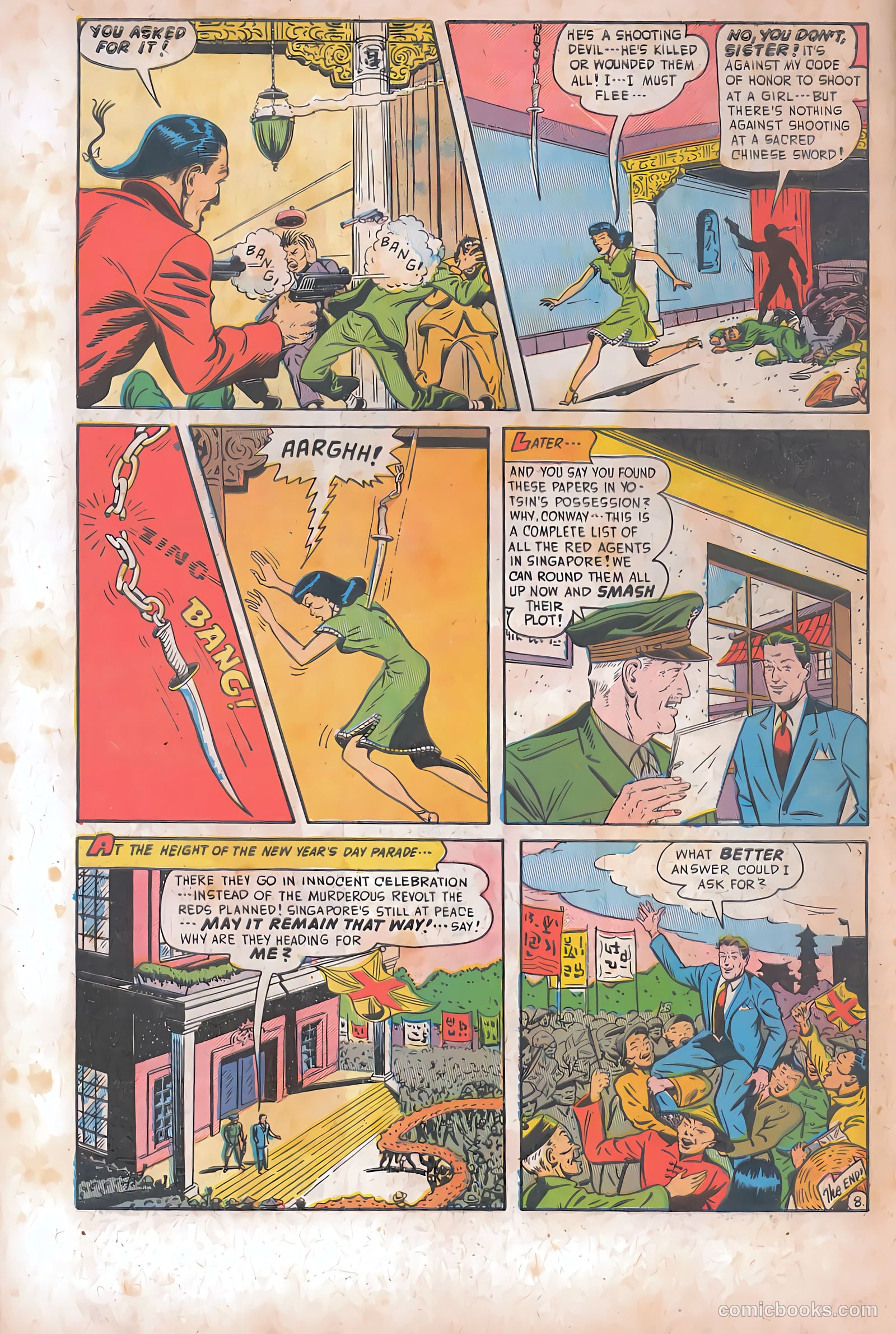 Spy-Hunters #16 (1952) — page 34 of 36