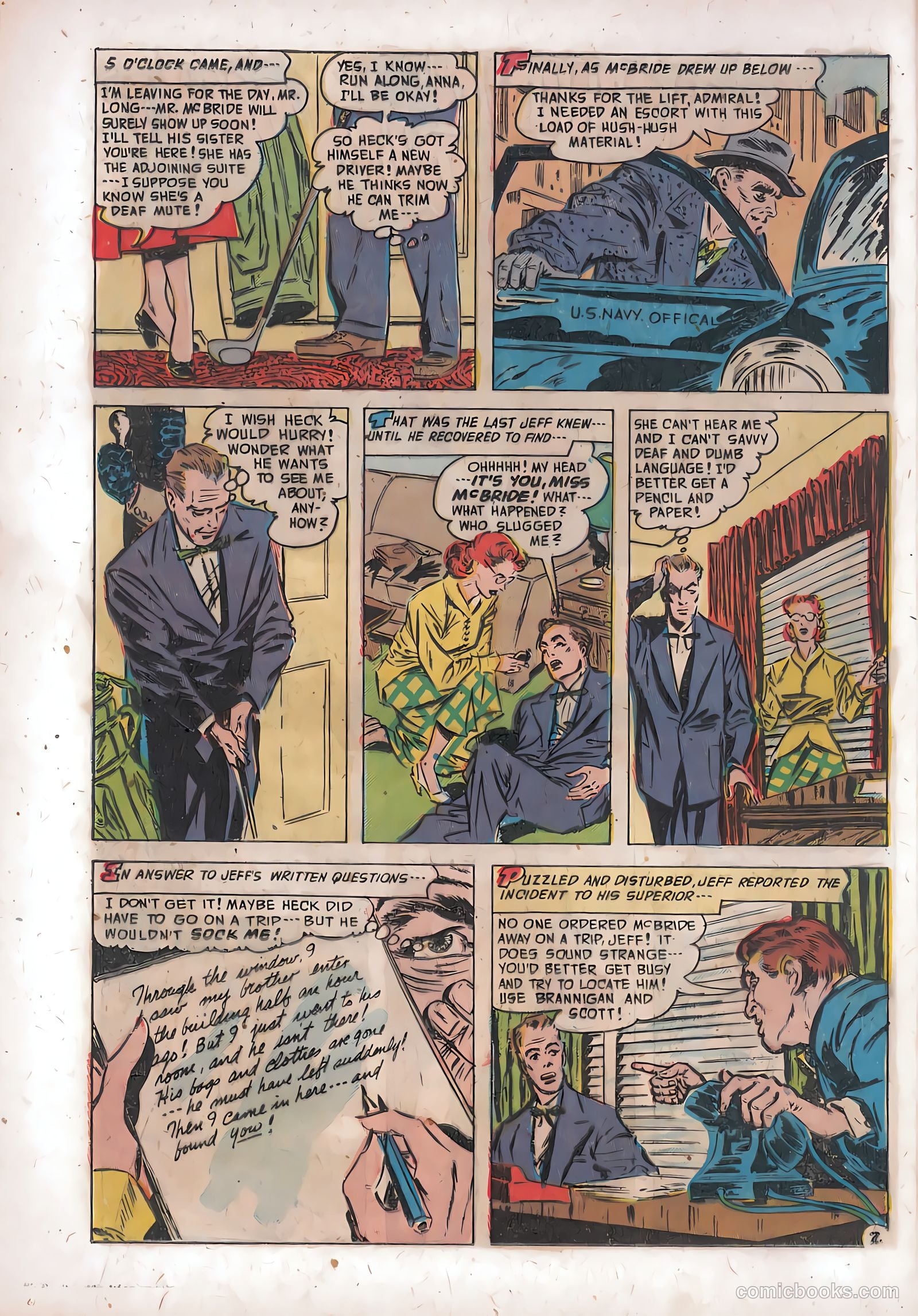 Spy-Hunters #18 (1952) — page 14 of 36
