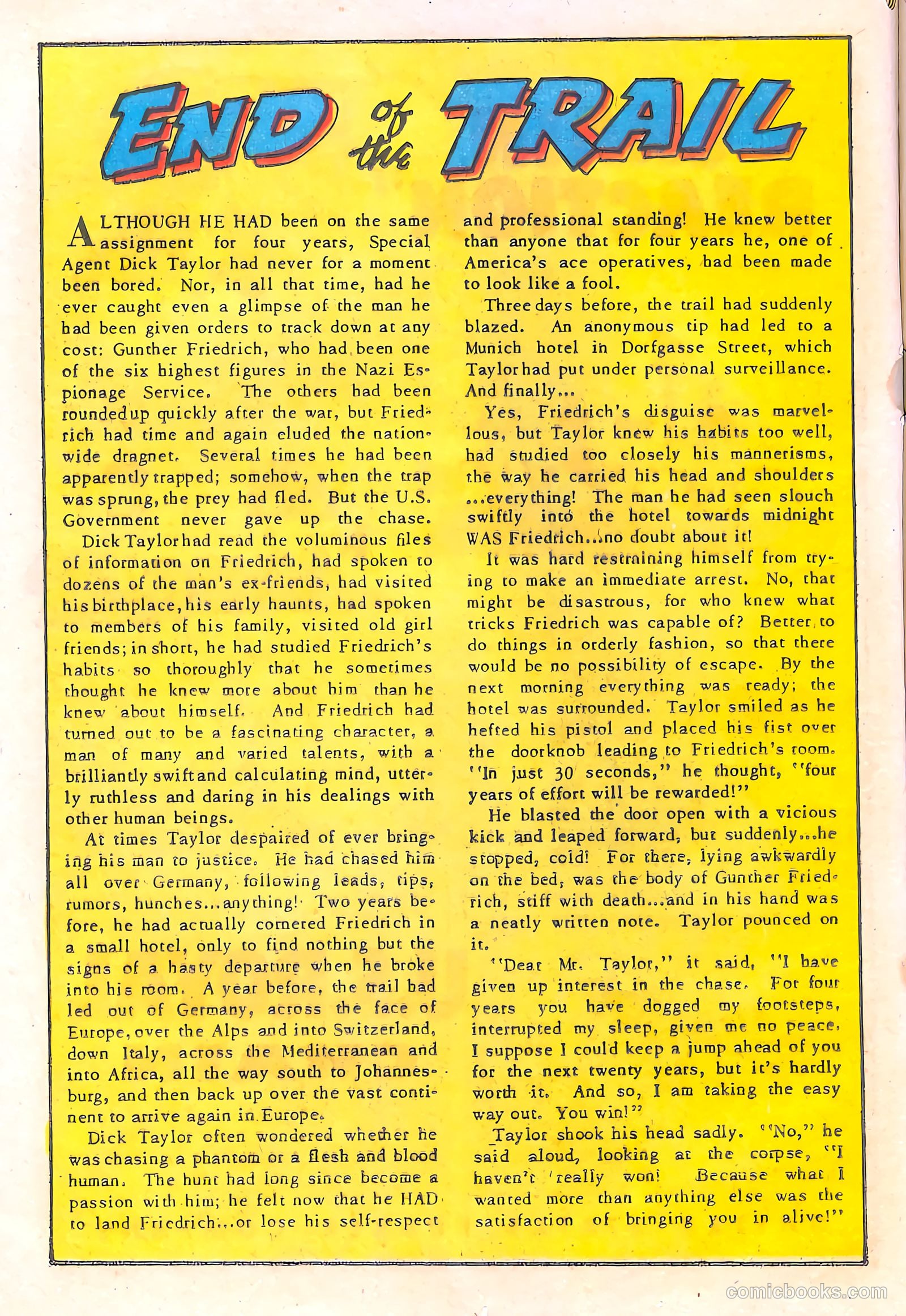 Spy-Hunters #19 (1952) — page 12 of 36