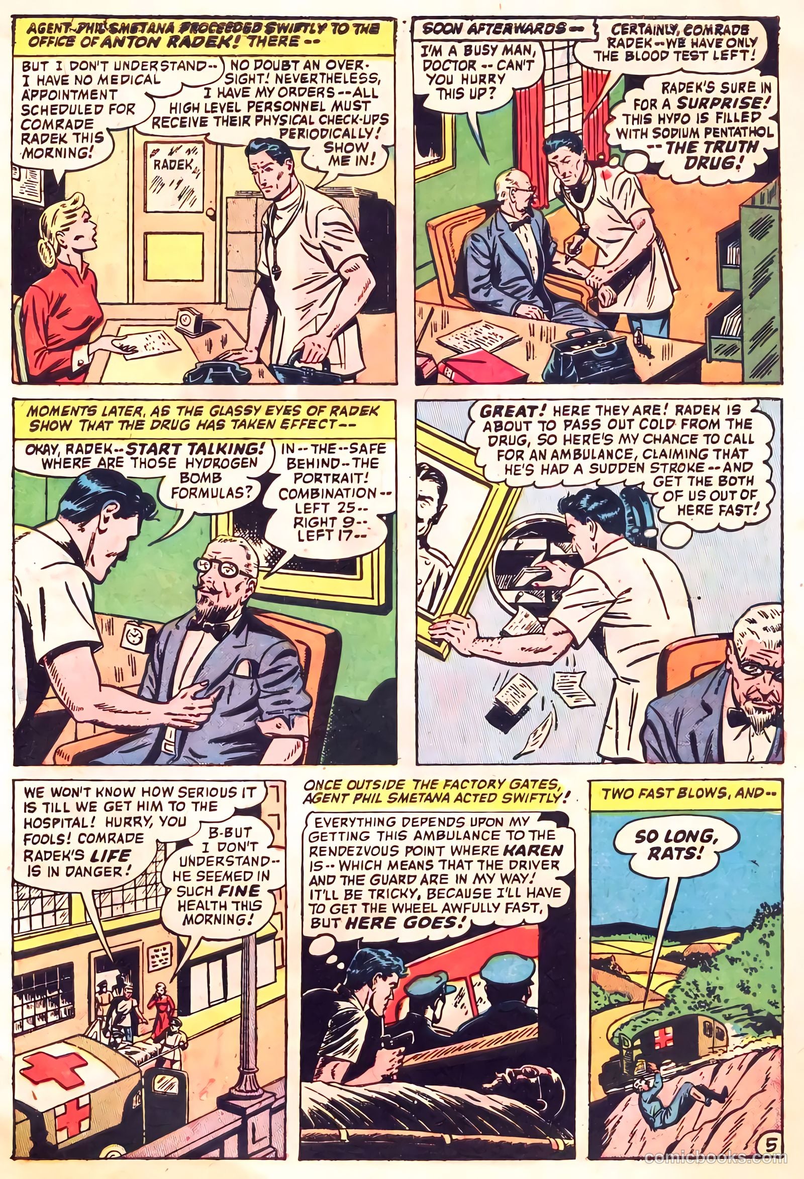 Spy-Hunters #20 (1952) — page 7 of 36