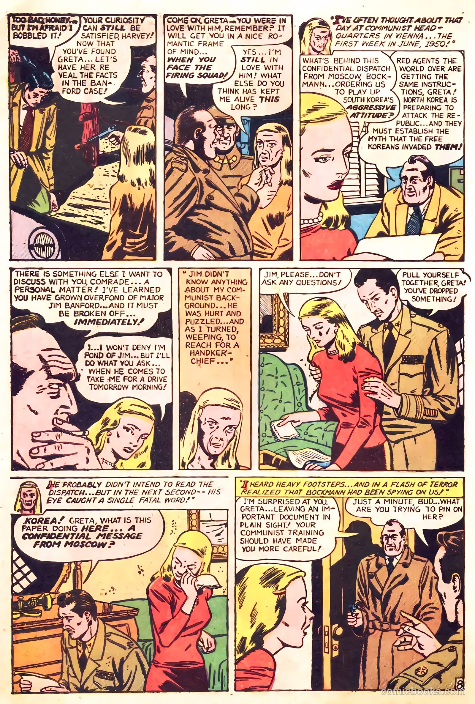 Spy-Hunters #20 (1952) — page 30 of 36