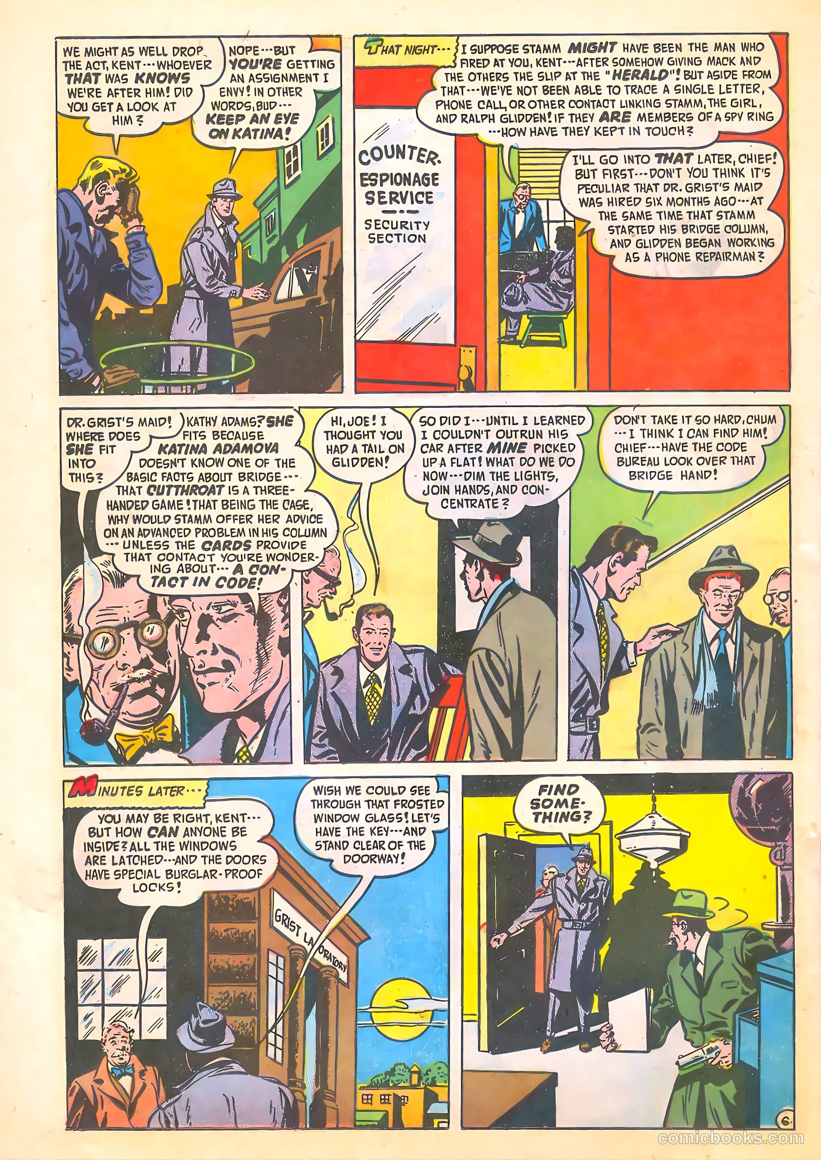 Spy-Hunters #7 (1950) — page 32 of 52