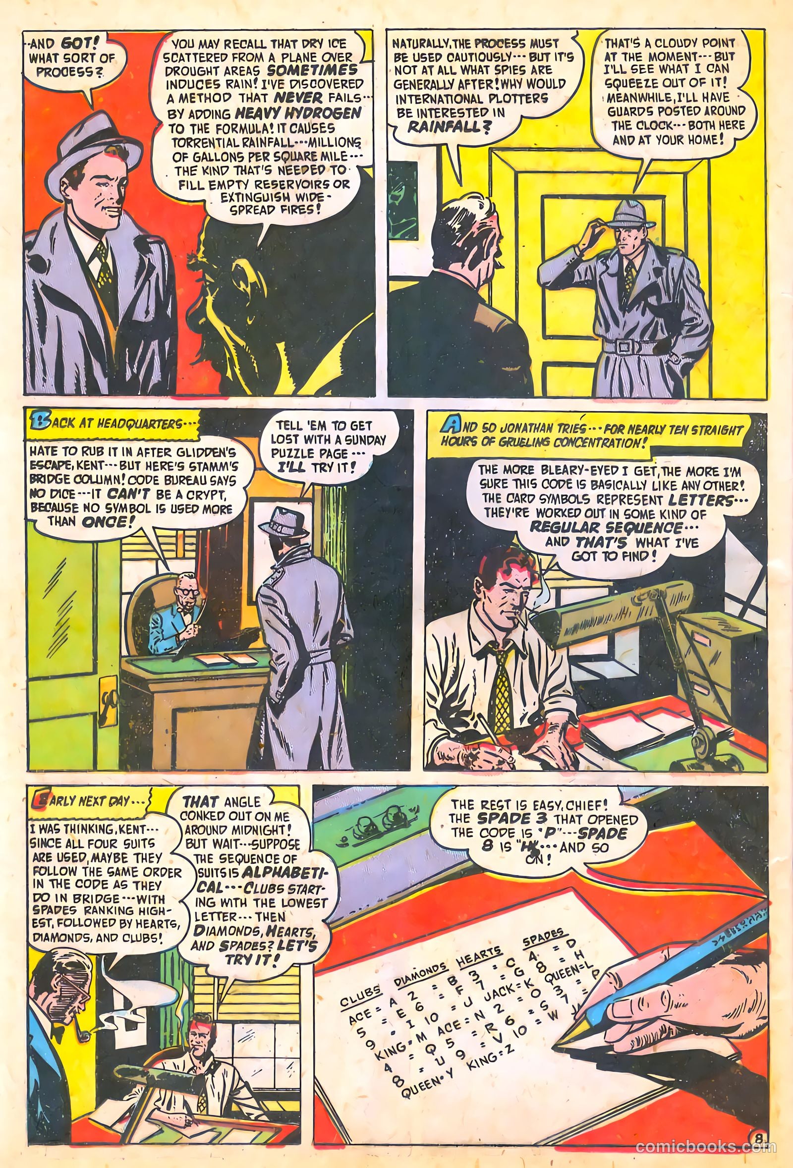 Spy-Hunters #7 (1950) — page 34 of 52