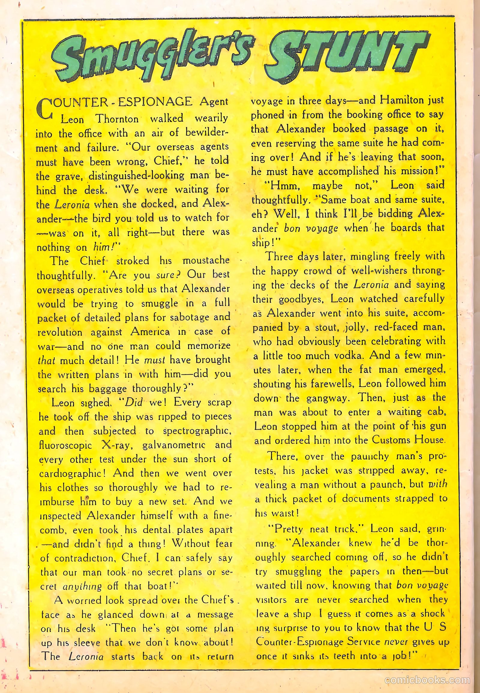 Spy-Hunters #7 (1950) — page 40 of 52