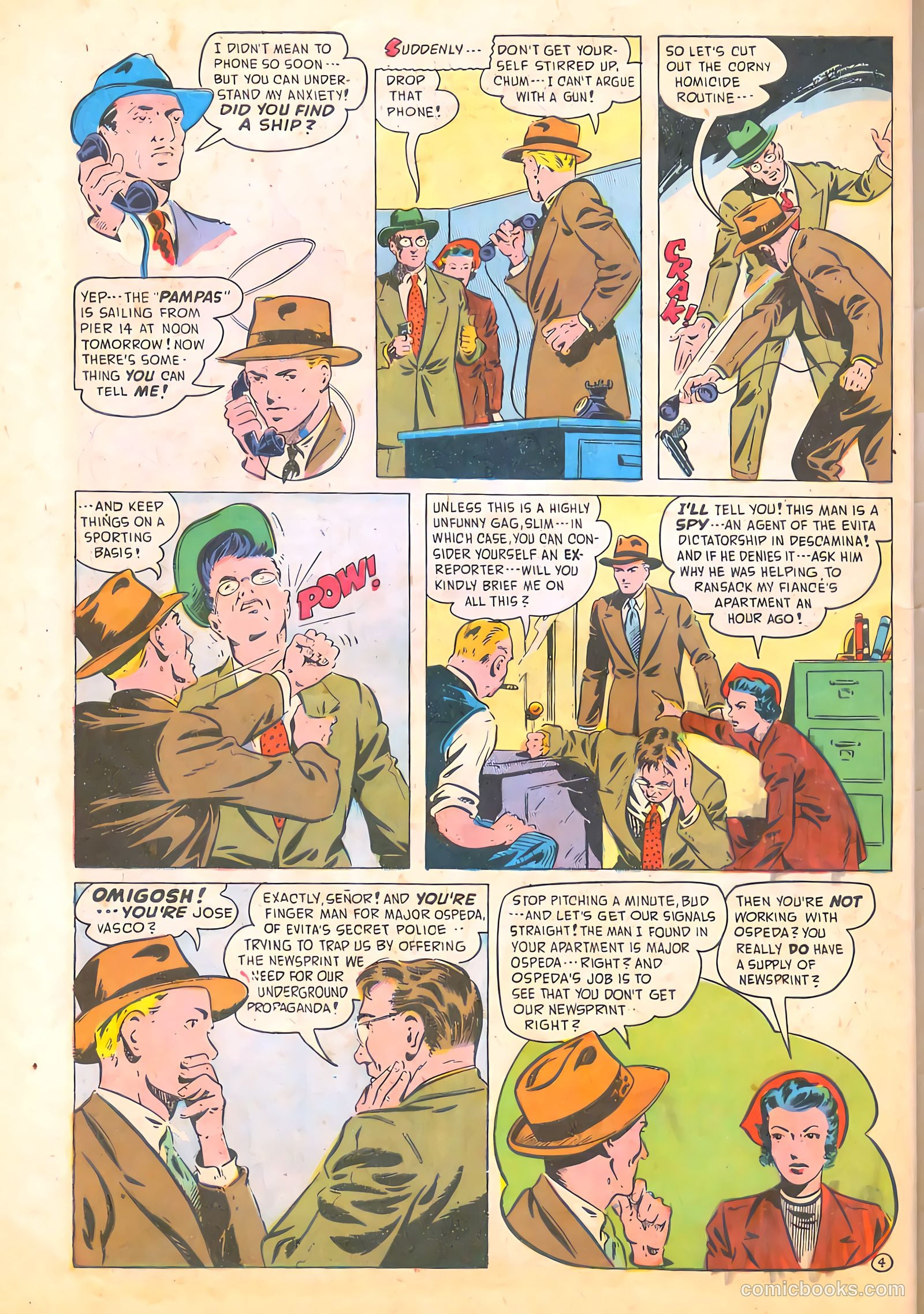 Spy-Hunters #7 (1950) — page 44 of 52