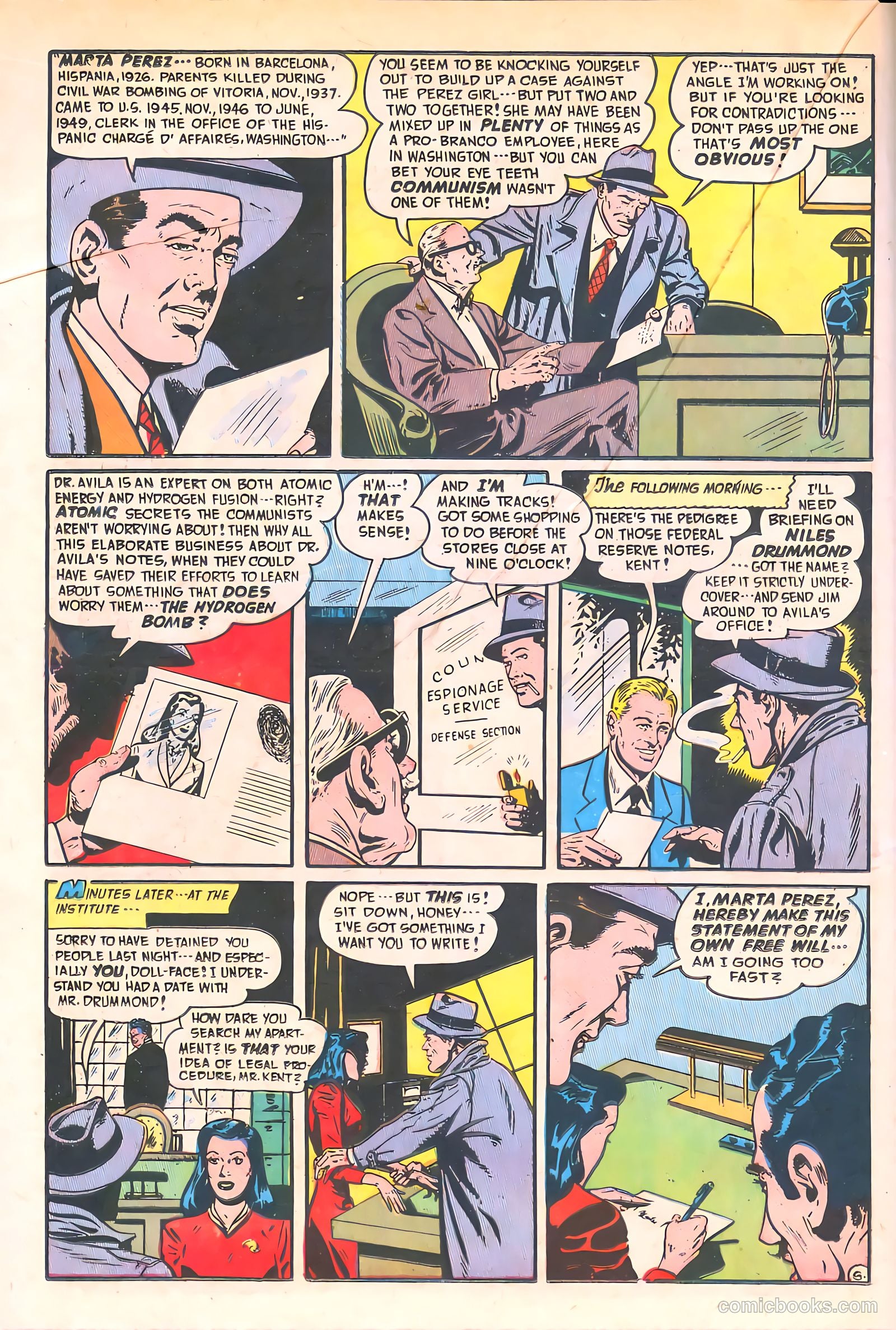 Spy-Hunters #8 (1950) — page 22 of 52