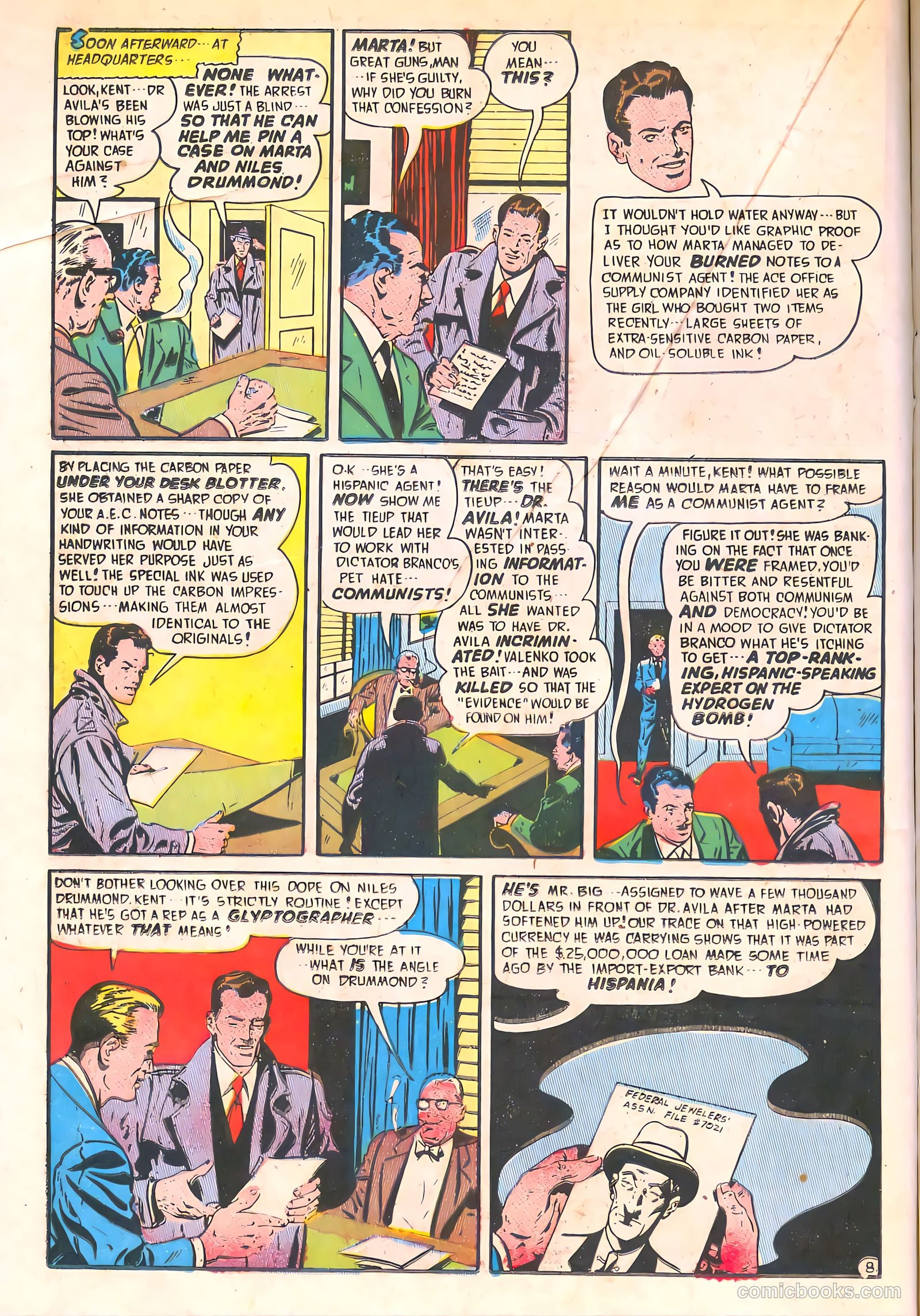 Spy-Hunters #8 (1950) — page 24 of 52