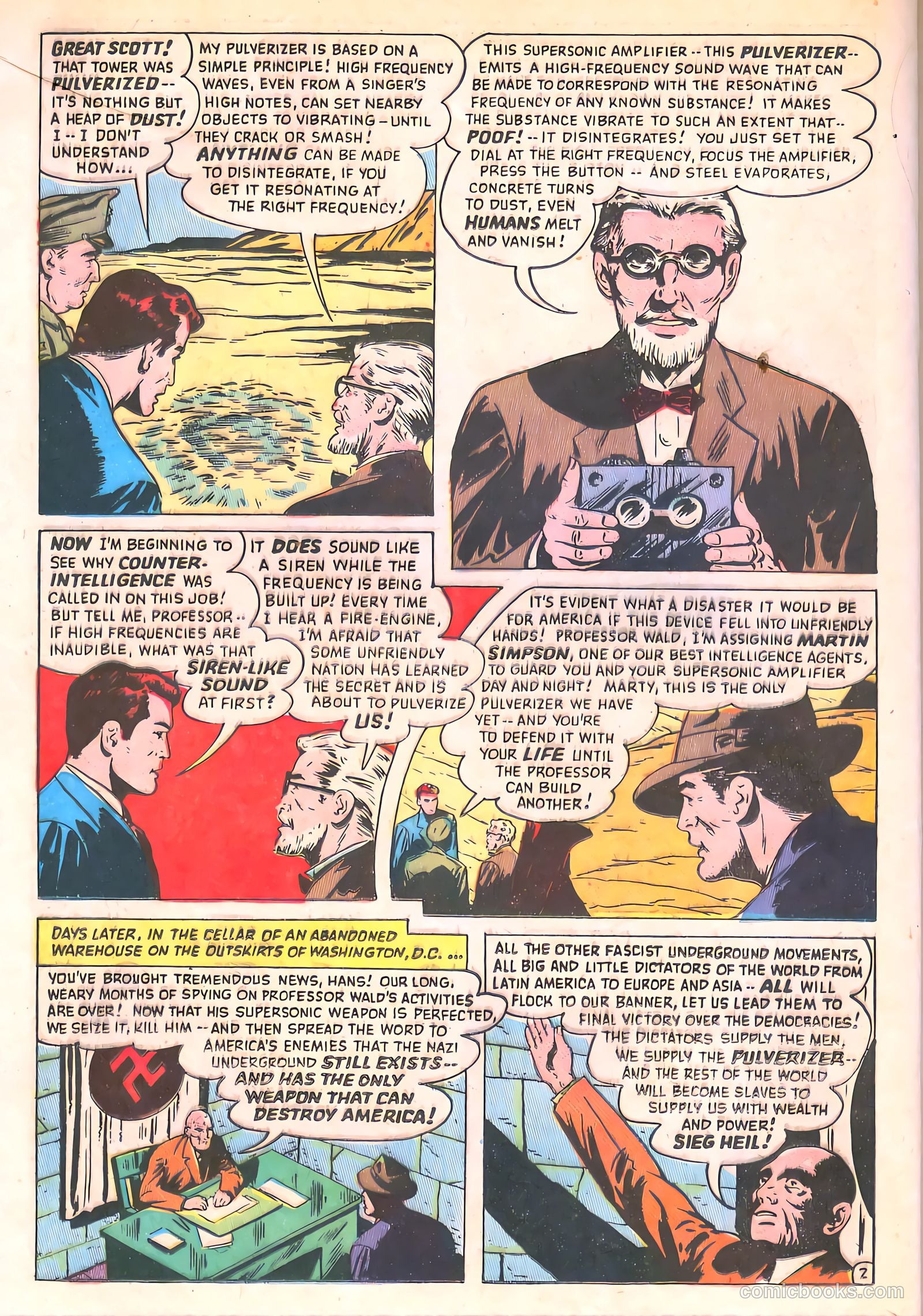 Spy-Hunters #8 (1950) — page 36 of 52