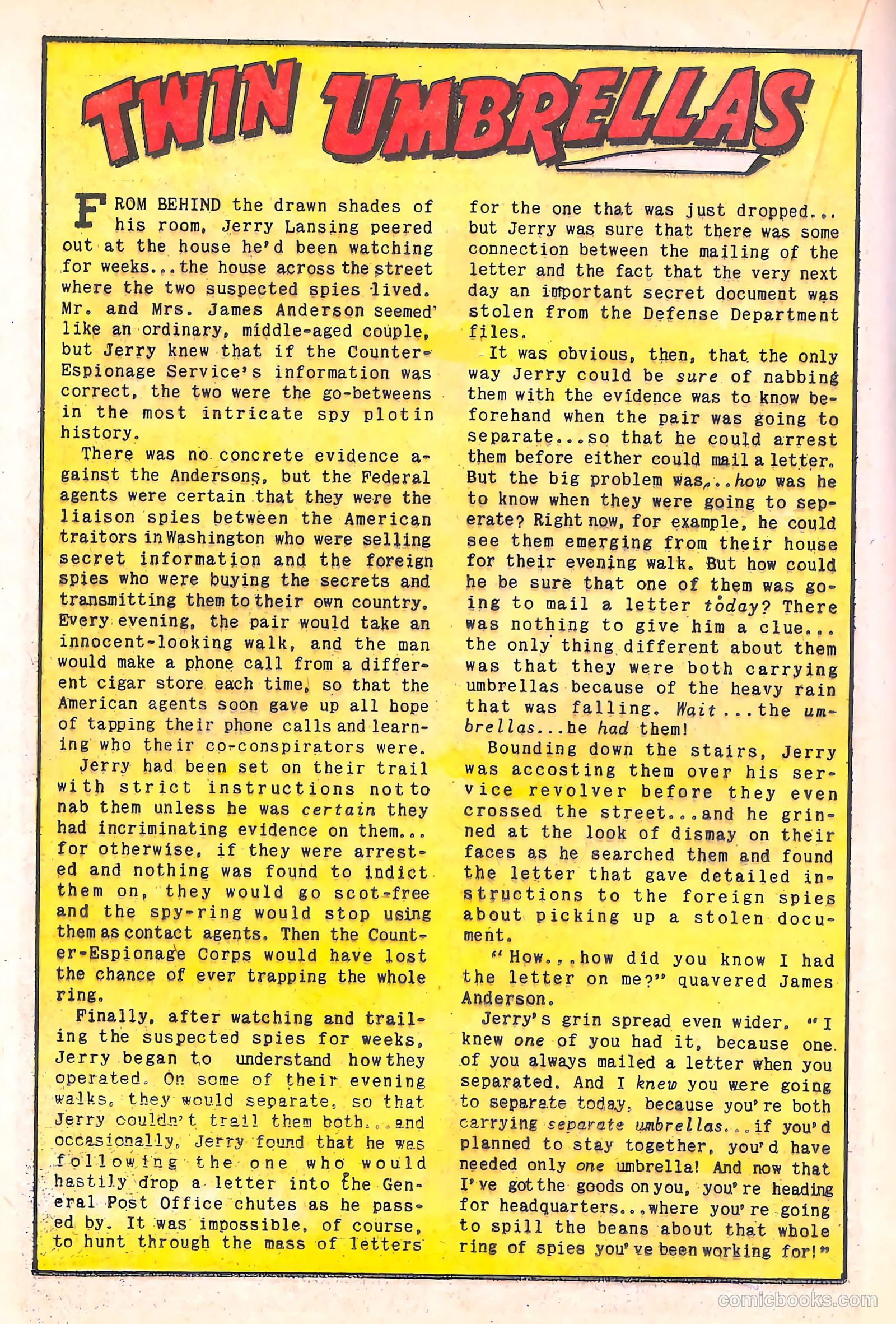 Spy-Hunters #9 (1950) — page 28 of 52