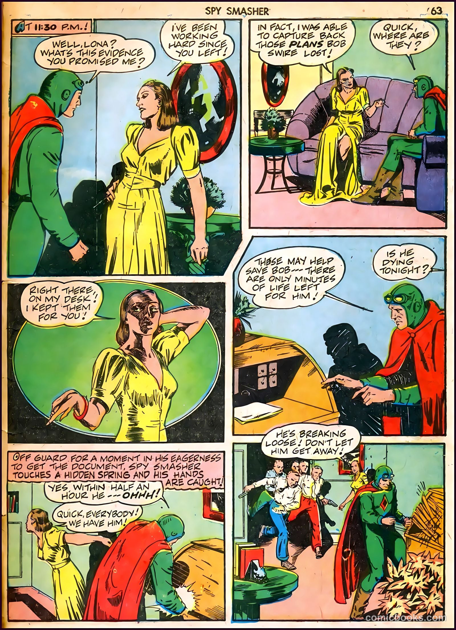 Spy Smasher #6 (1942) — page 63 of 68