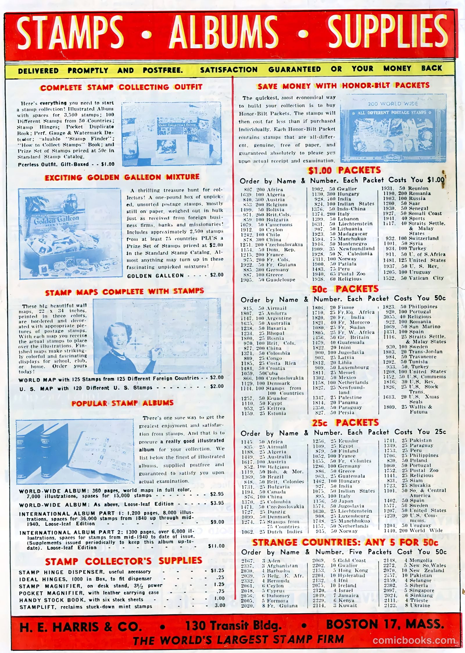Stamps Comics #4 (1952) — page 36 of 36